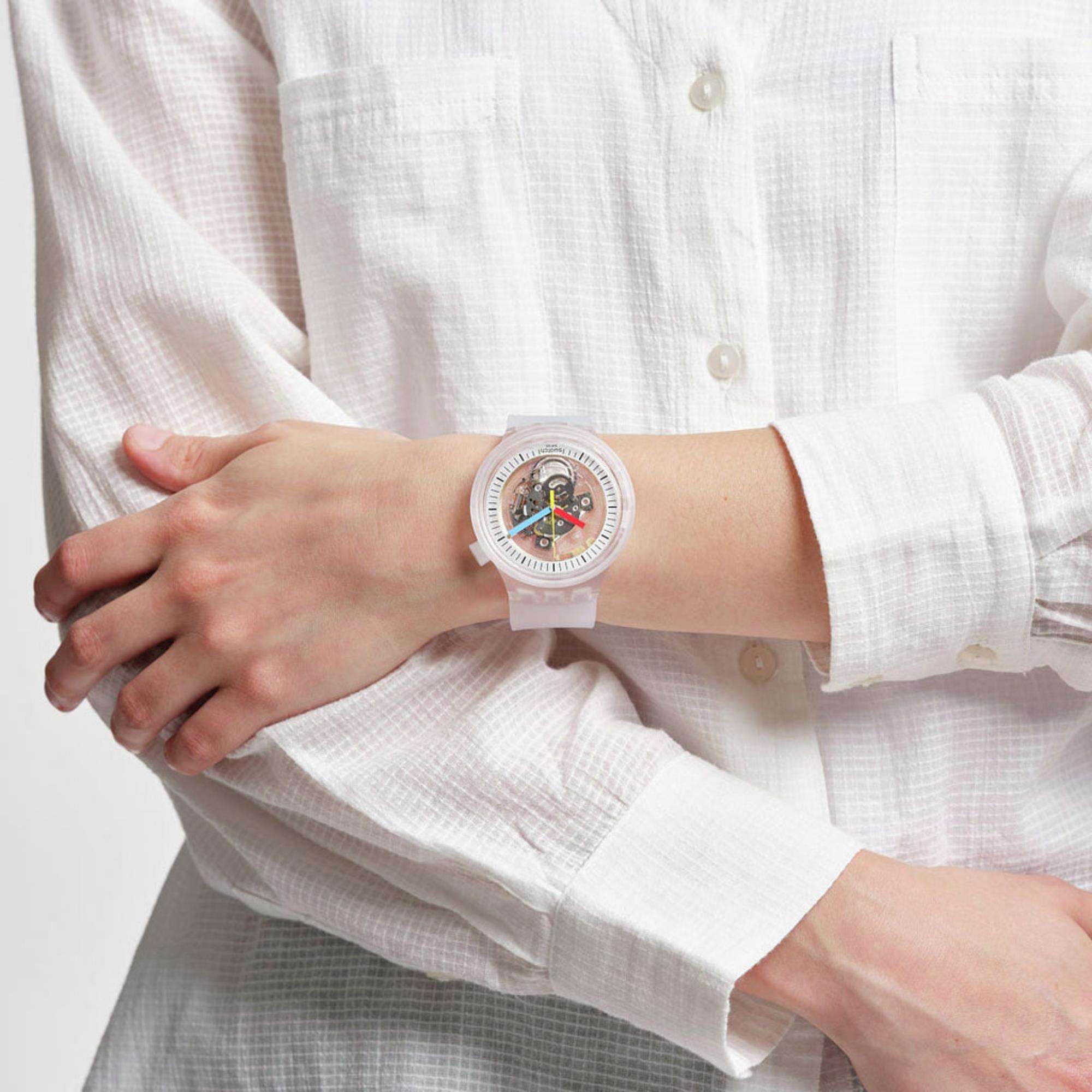 Swatch CLEARLY PAY! Swatch Clear Transparent Watch SB01K102-5300