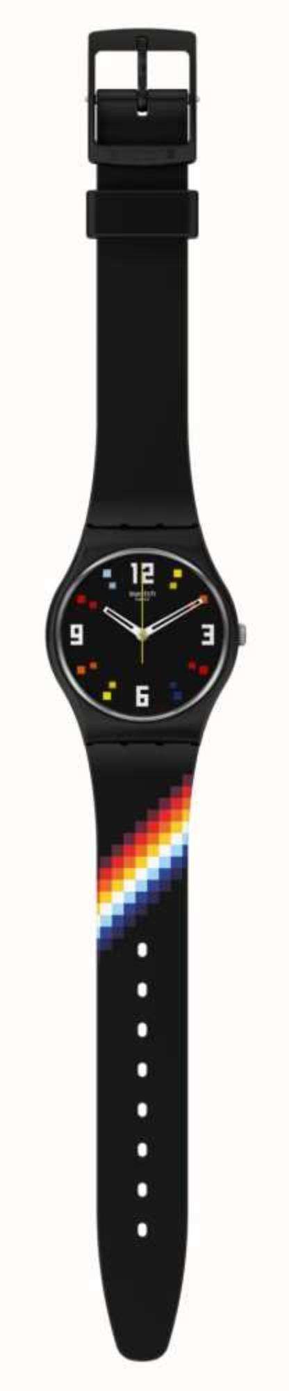 Swatch BLACK CAROUSEL SQUARES The March Collection SO28B705