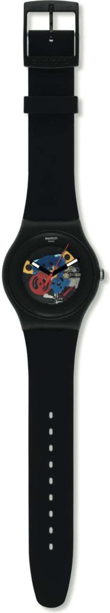 Swatch BLACK LACQUERED AGAIN Neue Gent Uhr SO29B107