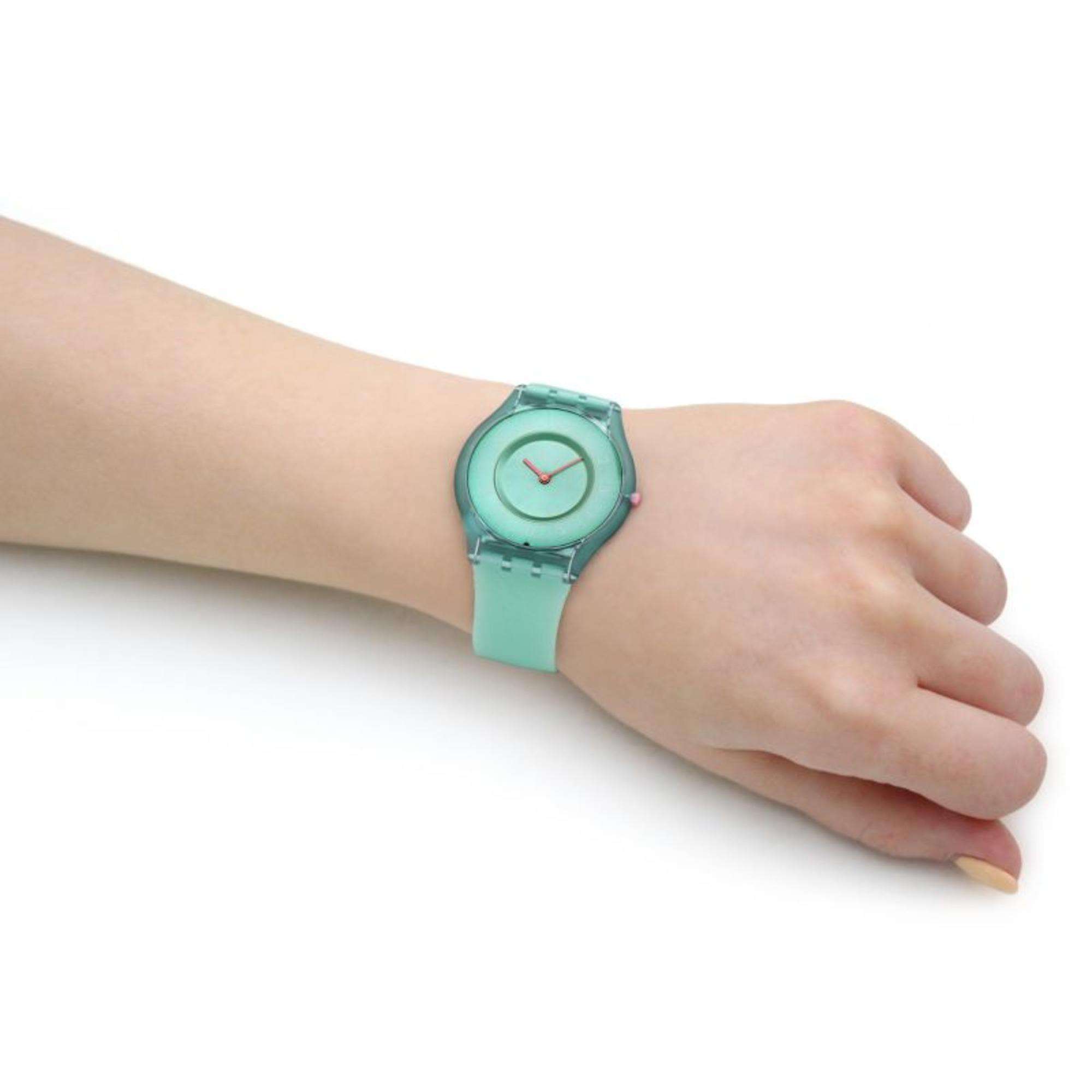Swatch PASTELICIOUS TEAL Grüne Zifferblatt Uhr SS08L100