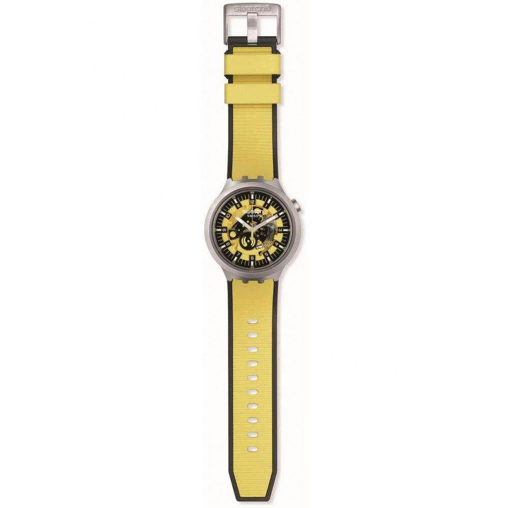 Swatch BOLDEN YELLOW Big Bold Gelbes Zifferblatt Herren Uhr SB07S109