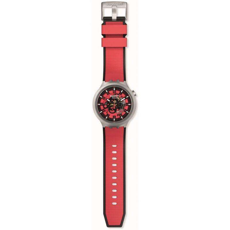 Swatch RED JUICY Big Bold Rotes Zifferblatt Gummiarmband Uhr SB07S110