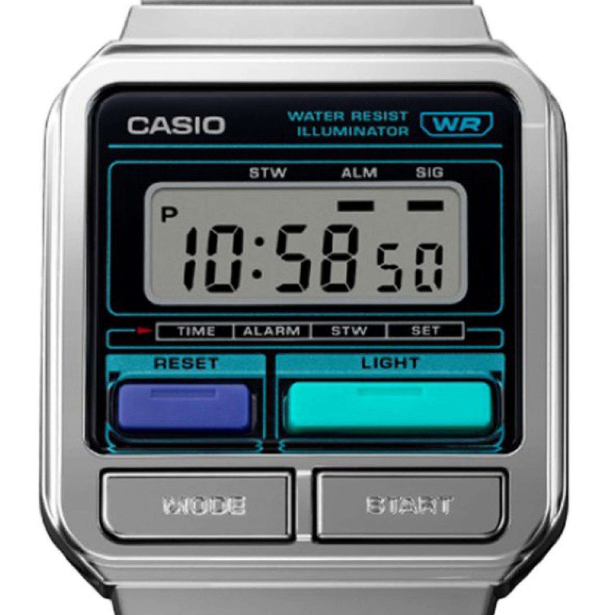 Casio Vintage Stainless Steel Men's Watch A120WE-1AEF