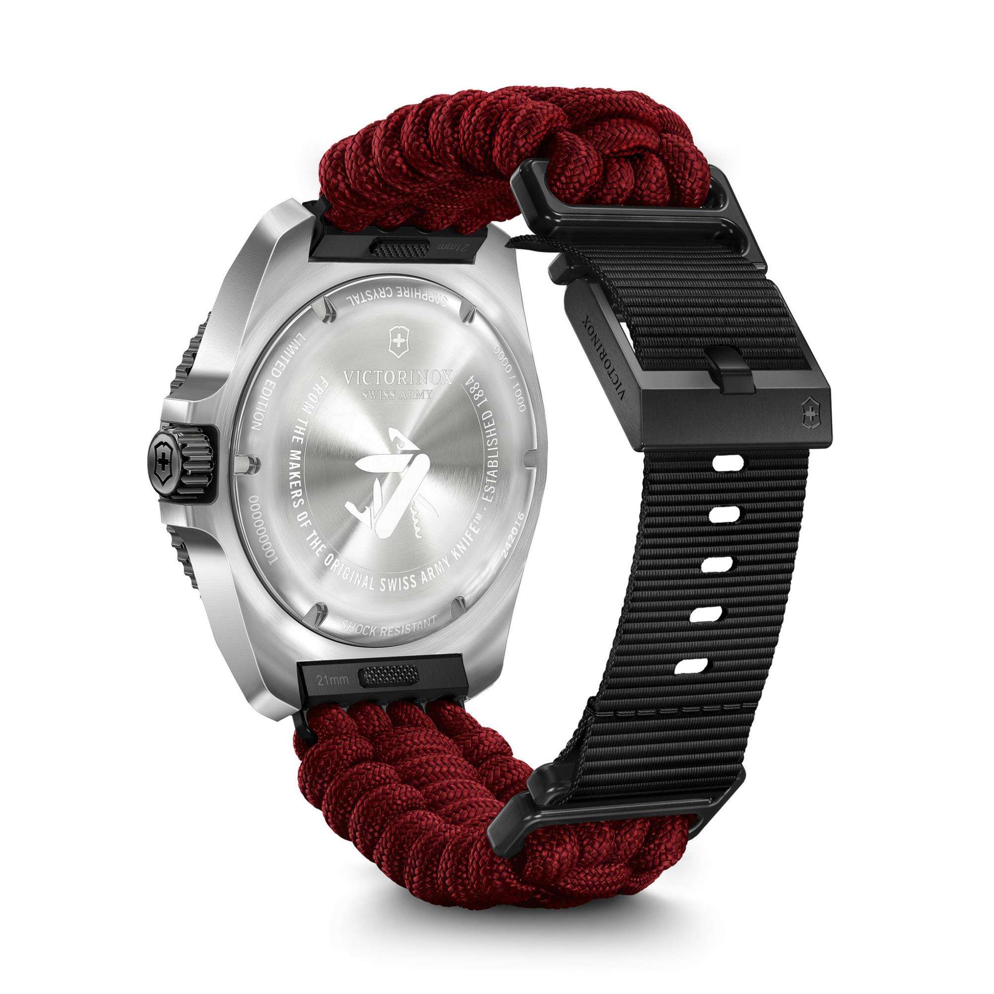 Victorinox Journey 1884 43mm Limited Edition Black Dial Paracord Mens Quartz Watch 242016.1