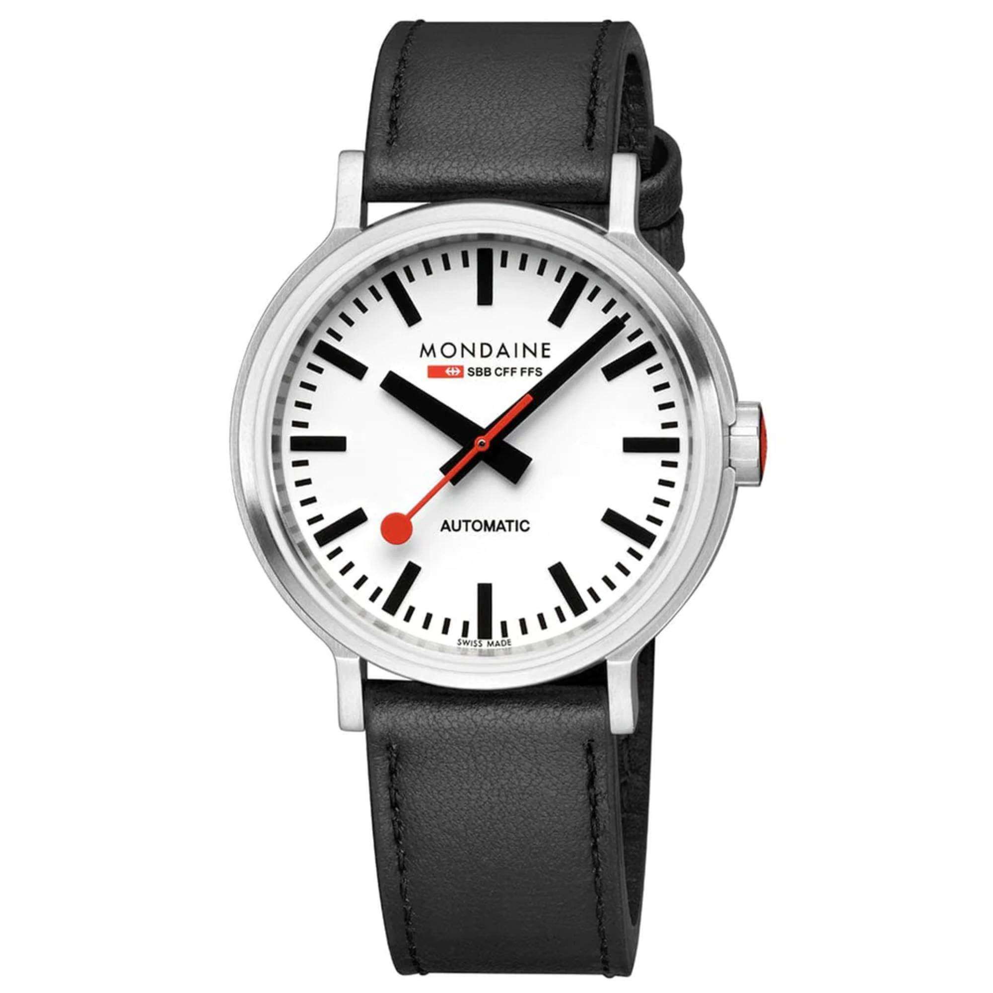 Mondaine The Original Automatic White Dial Leather Watch MST.4161B.LBV