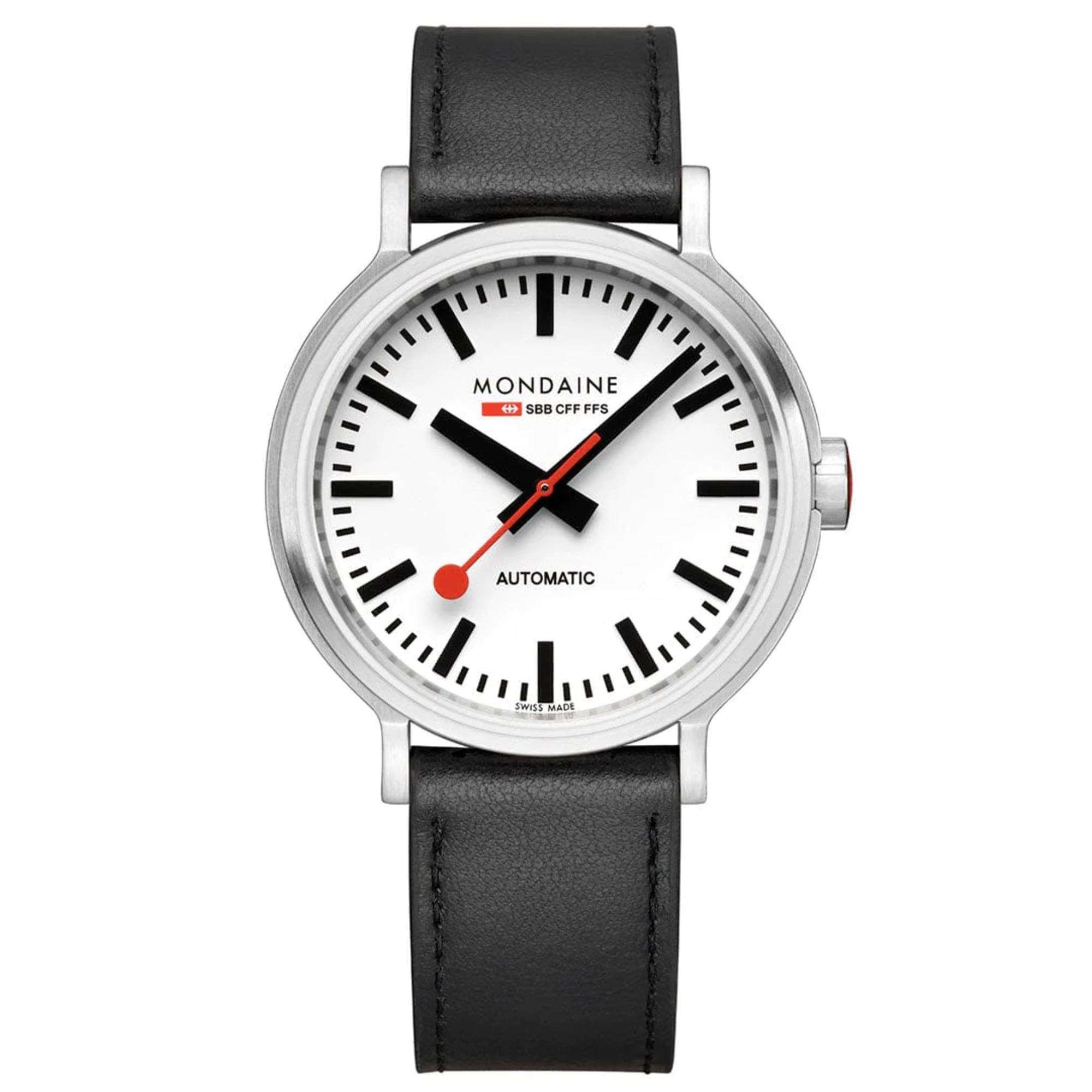Mondaine The Original Automatic White Dial Leather Watch MST.4161B.LBV