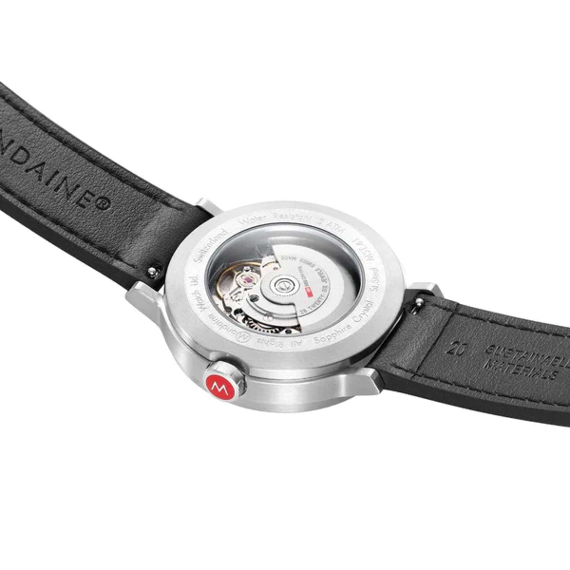 Mondaine The Original Automatic White Dial Leather Watch MST.4161B.LBV