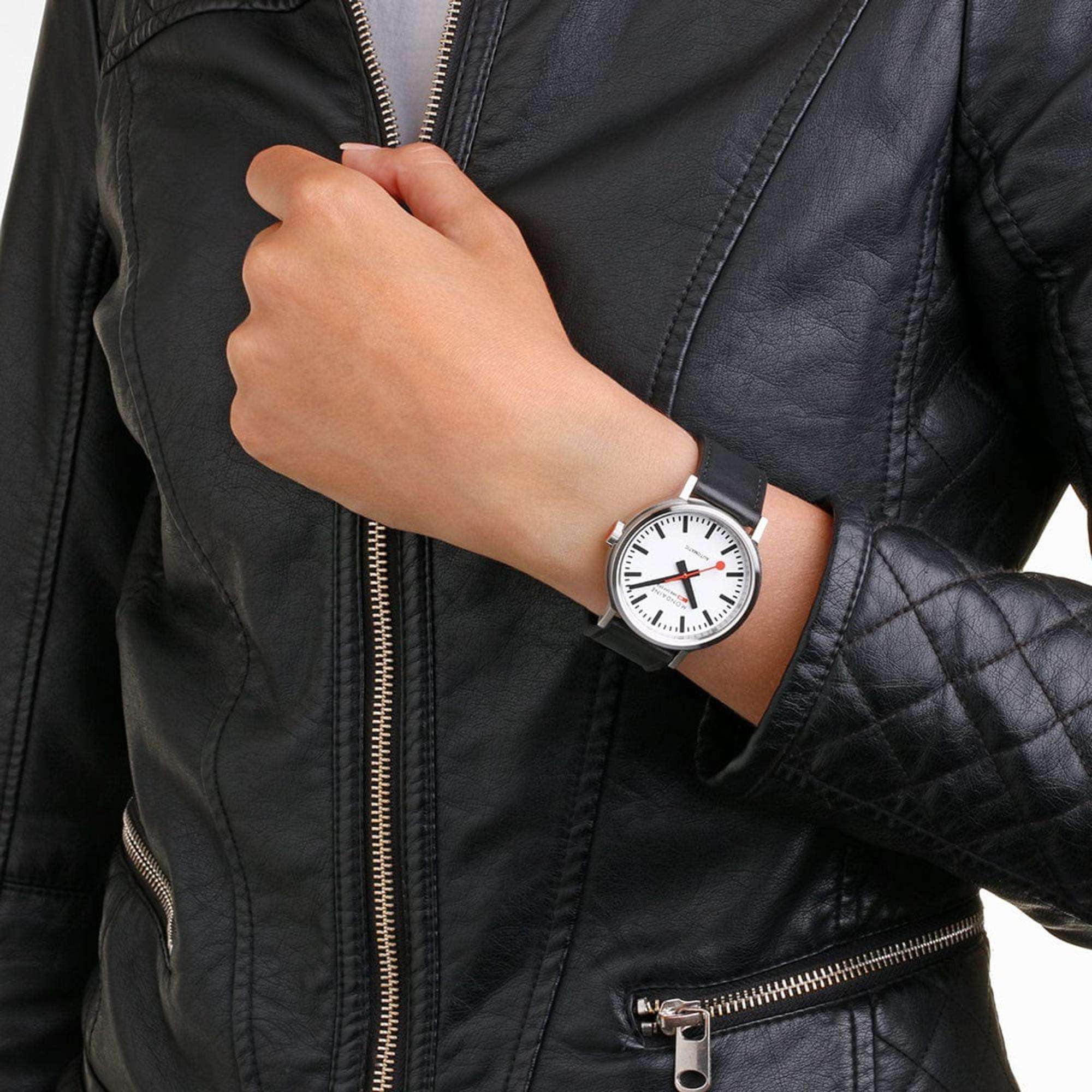 Mondaine The Original Automatic White Dial Leather Watch MST.4161B.LBV
