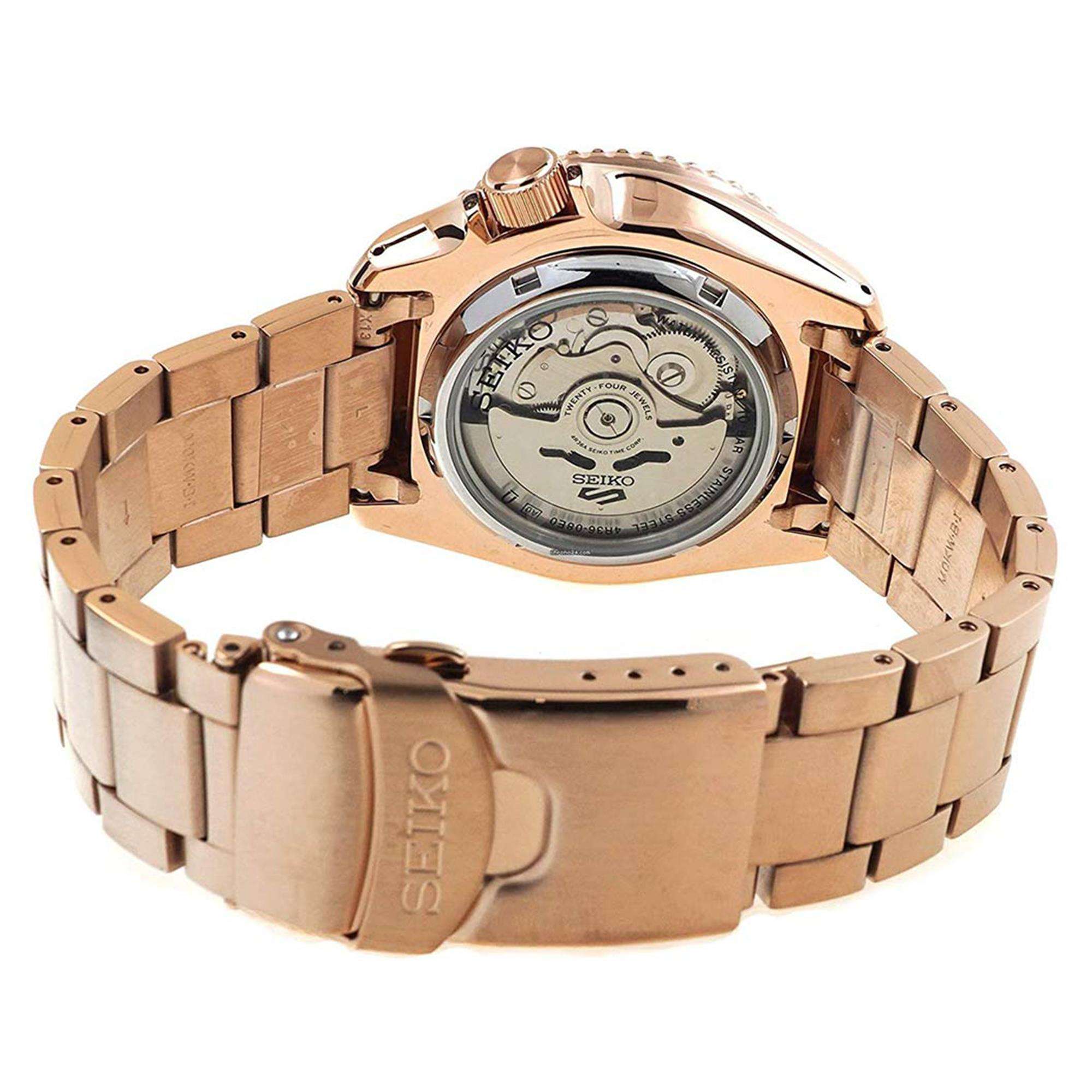 Seiko 5 Sports Automatik Roségold Zifferblatt Herren Uhr SRPE72K1