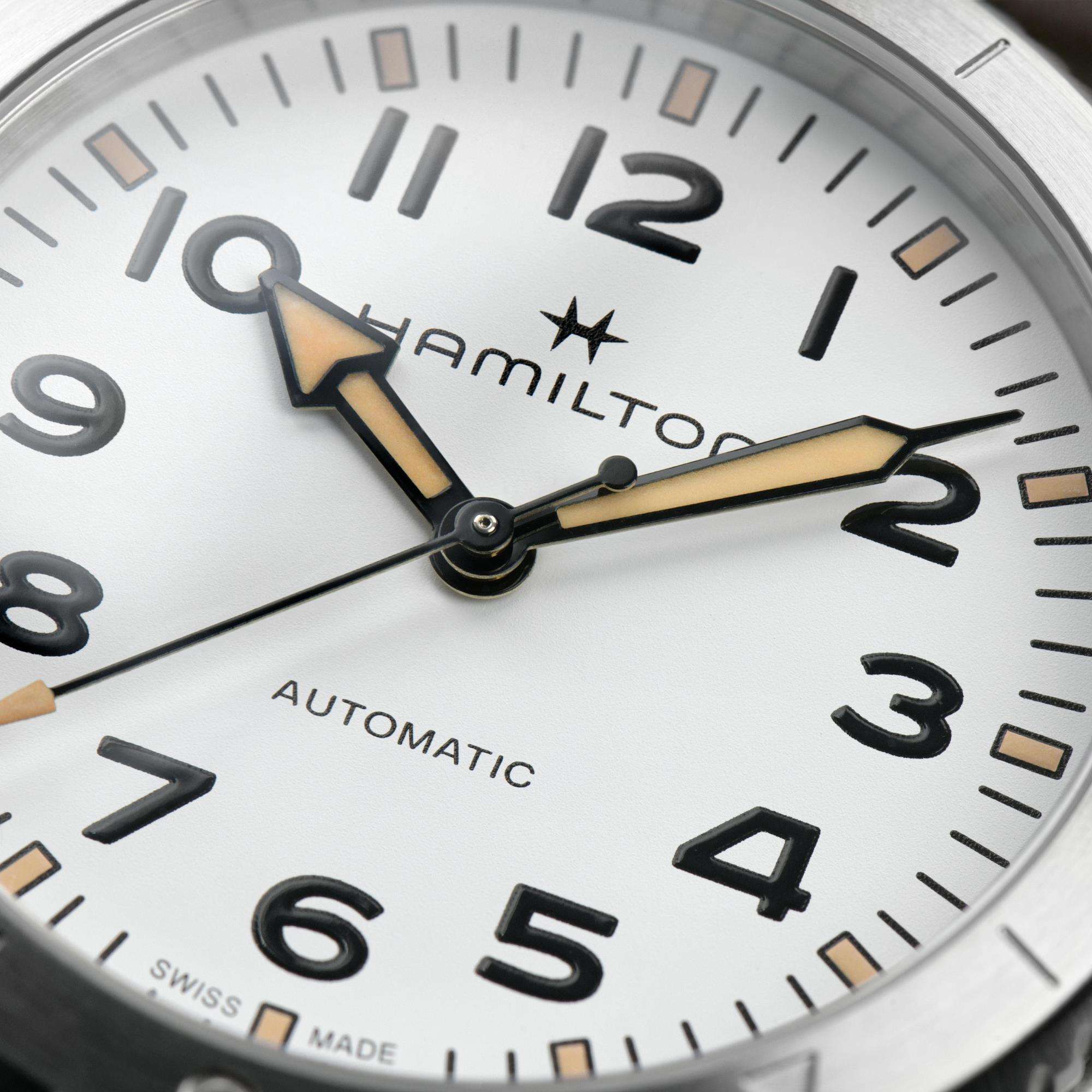 Hamilton Khaki Field 41mm Expedition Weißes Zifferblatt Armband Herren Automatik Uhr H70315510