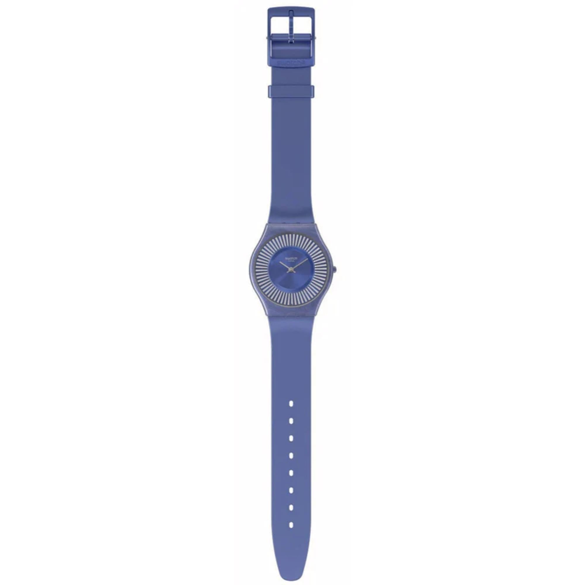 Swatch METRO DECO Blue Dial Silicone Watch SS08N110