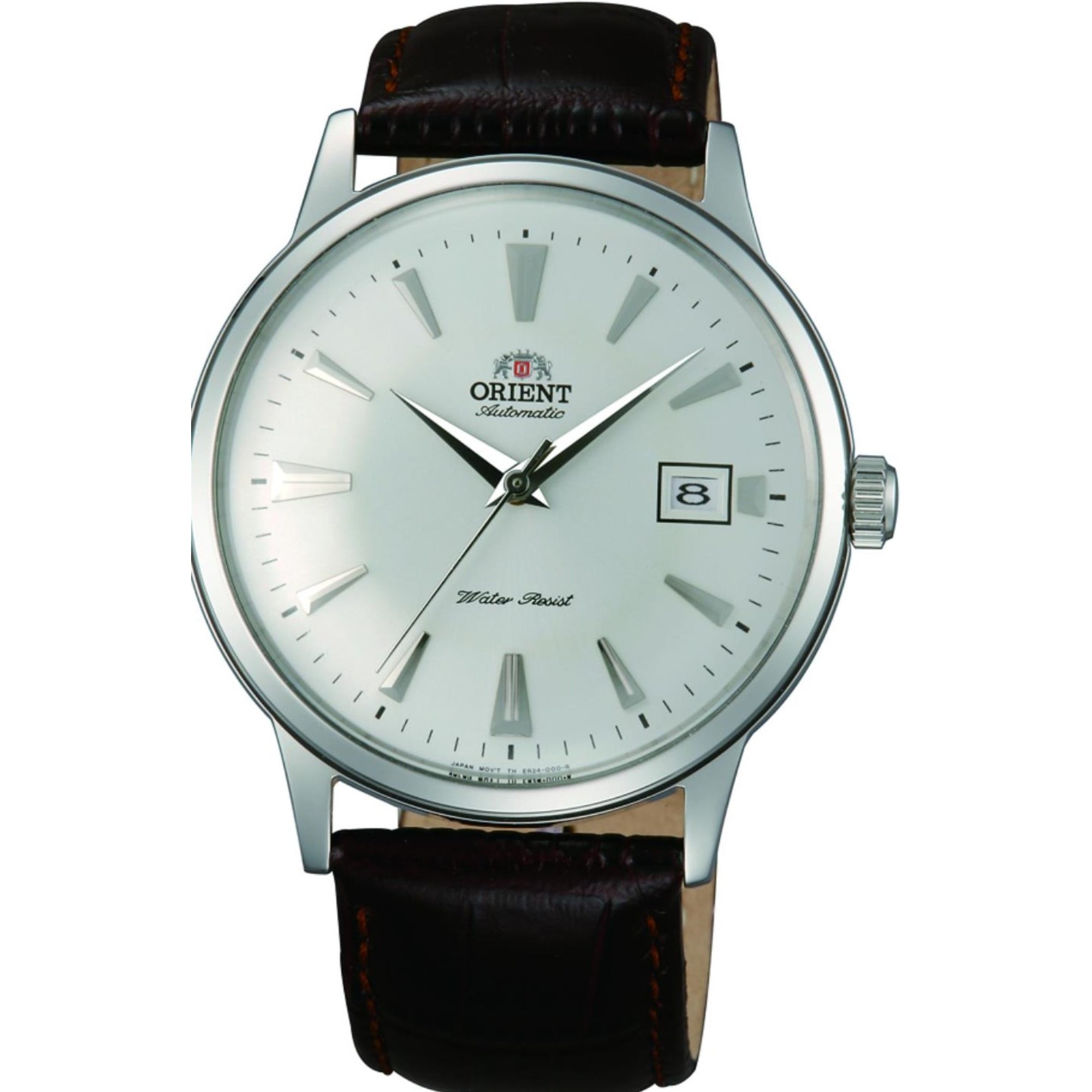 Orient Bambino 40,5mm Weißes Zifferblatt Leder Herren Automatik Uhr FAC00005W0
