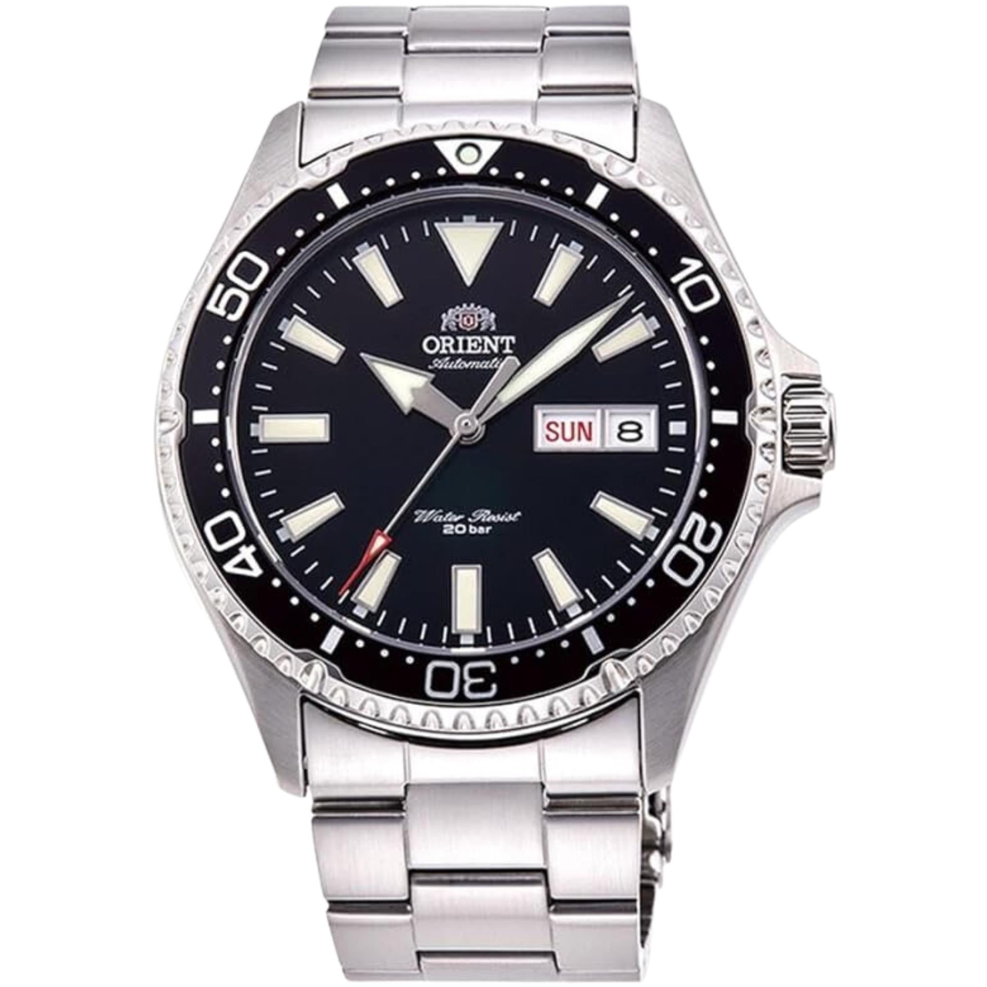 Orient Mako III 42mm Black Dial Steel Mens Automatic Watch RA-AA0001B19B