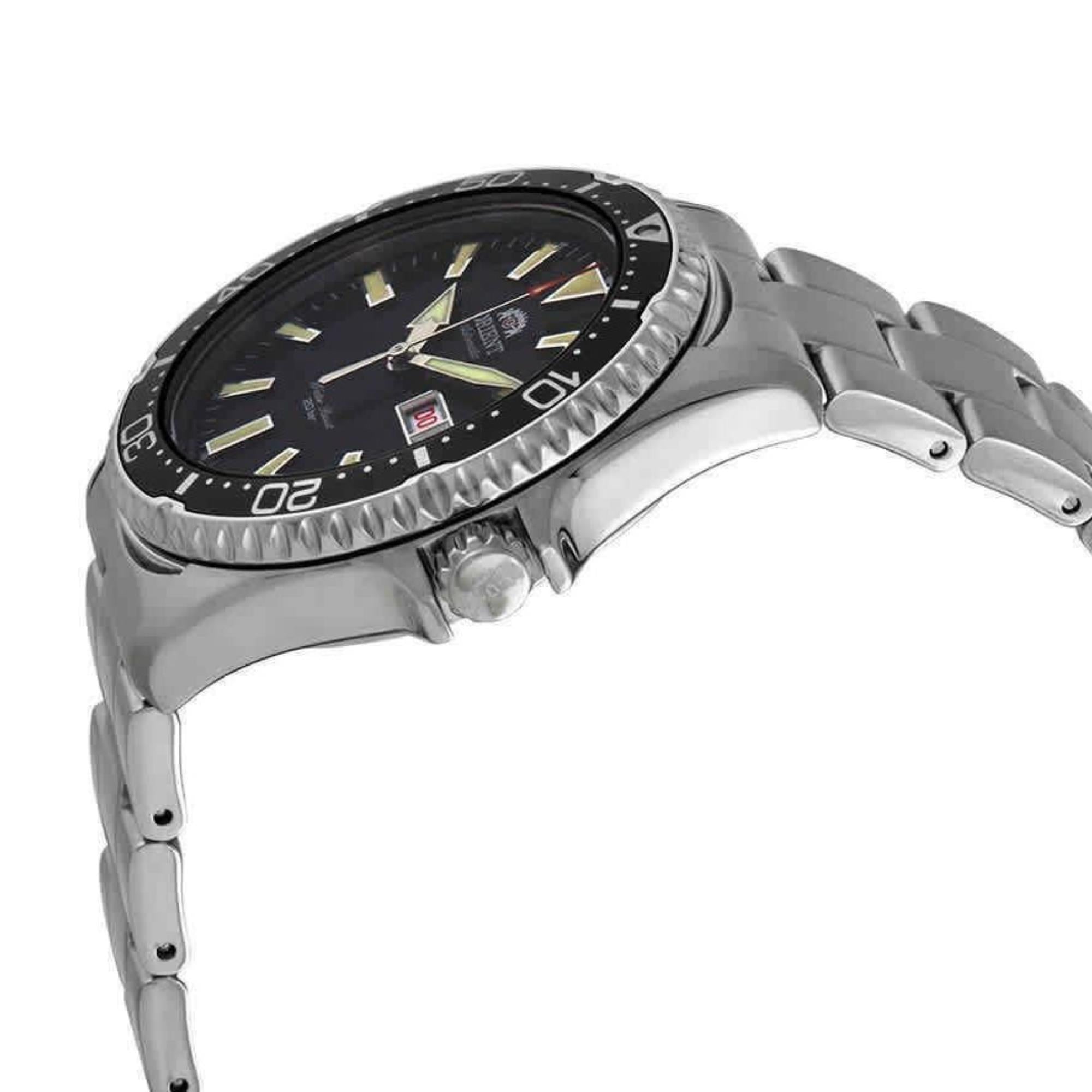 Orient Mako III 42mm Black Dial Steel Mens Automatic Watch RA-AA0001B19B