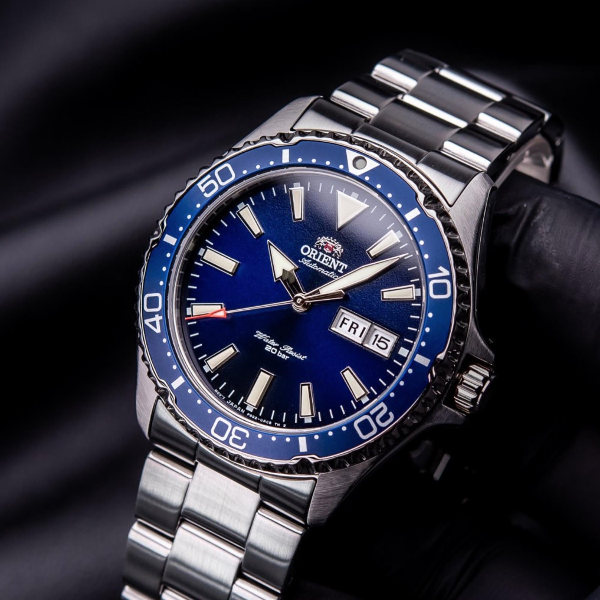 Orient Mako III 42mm Blue Dial Steel Mens Automatic Watch RA-AA0002L19B