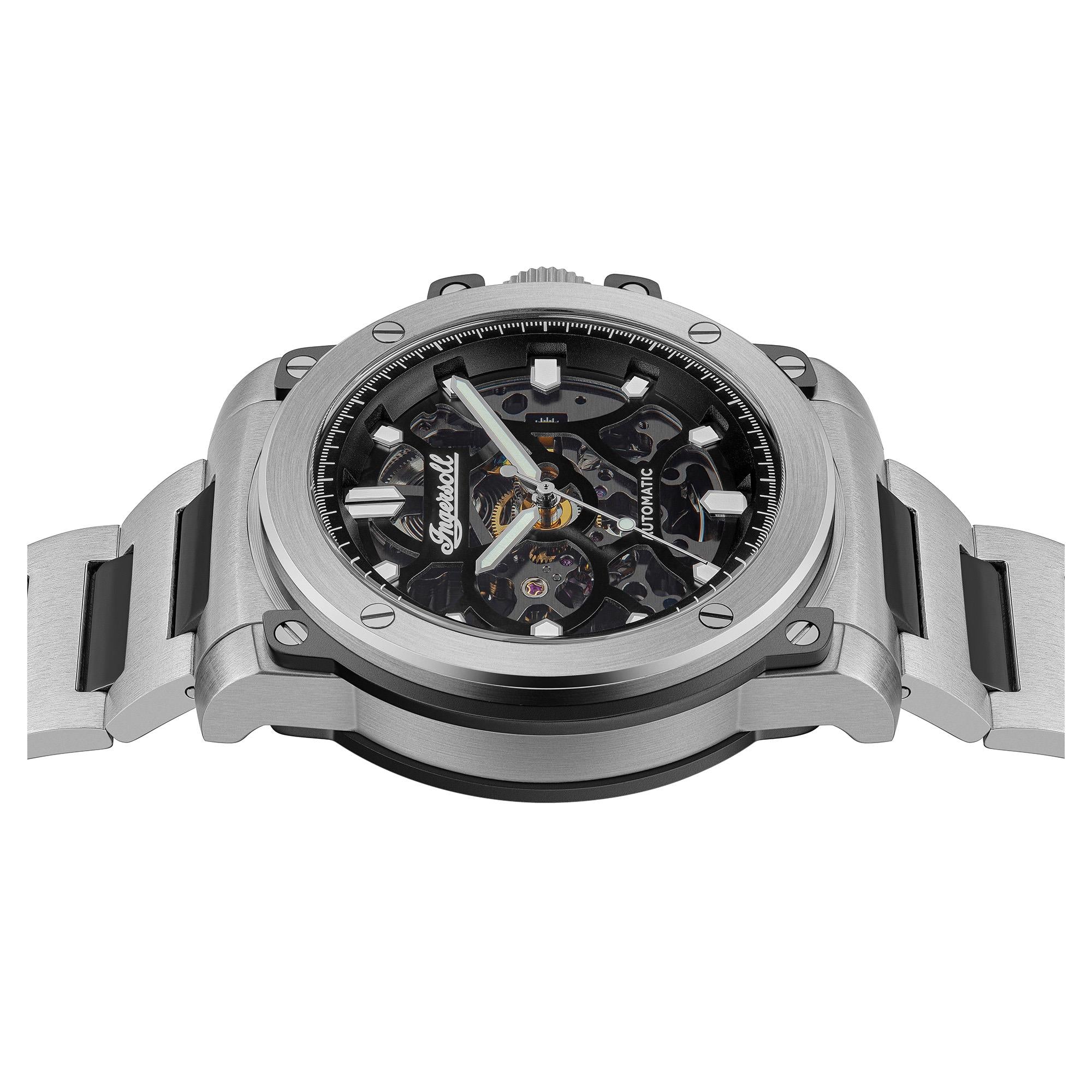 Ingersoll 1892 The Freestyle Automatic Black Dial Steel Strap Men's Watch I14403