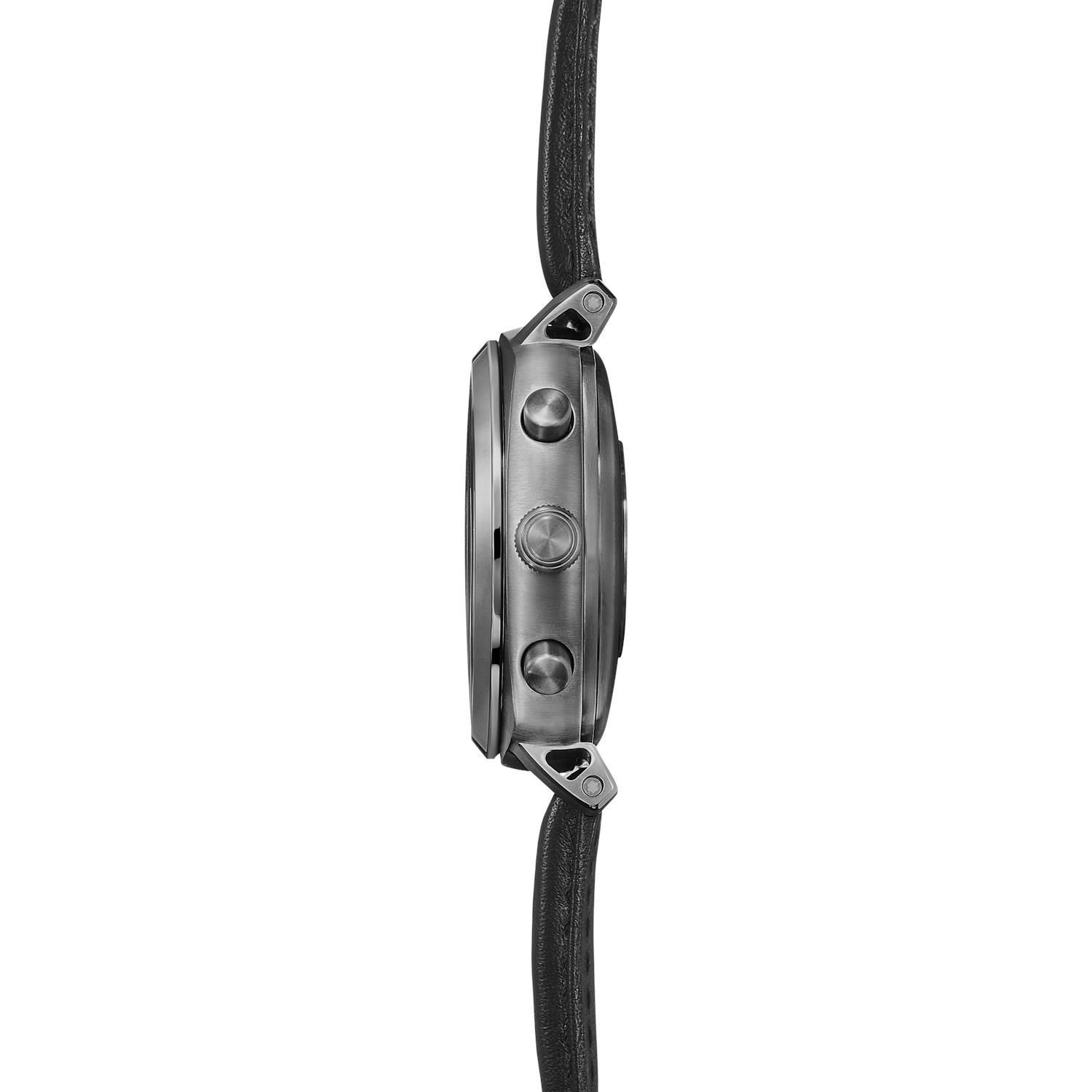 Pininfarina Senso Hybrid Slate Black Dial Leather Smart Watch PMH01A-04