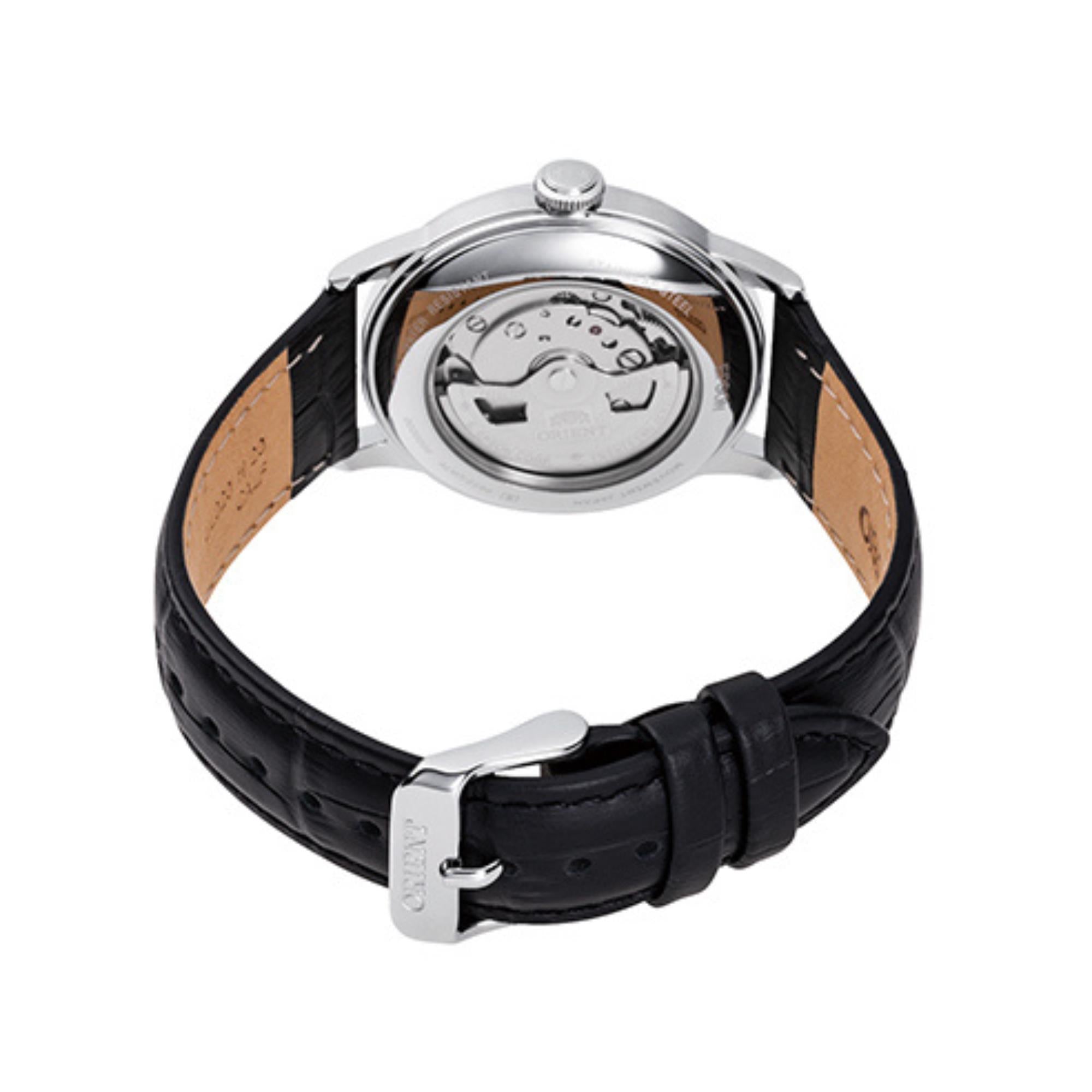 Orient Bambino 38mm White Dial Leather Mens Automatic Watch RA-AC0M03S10B