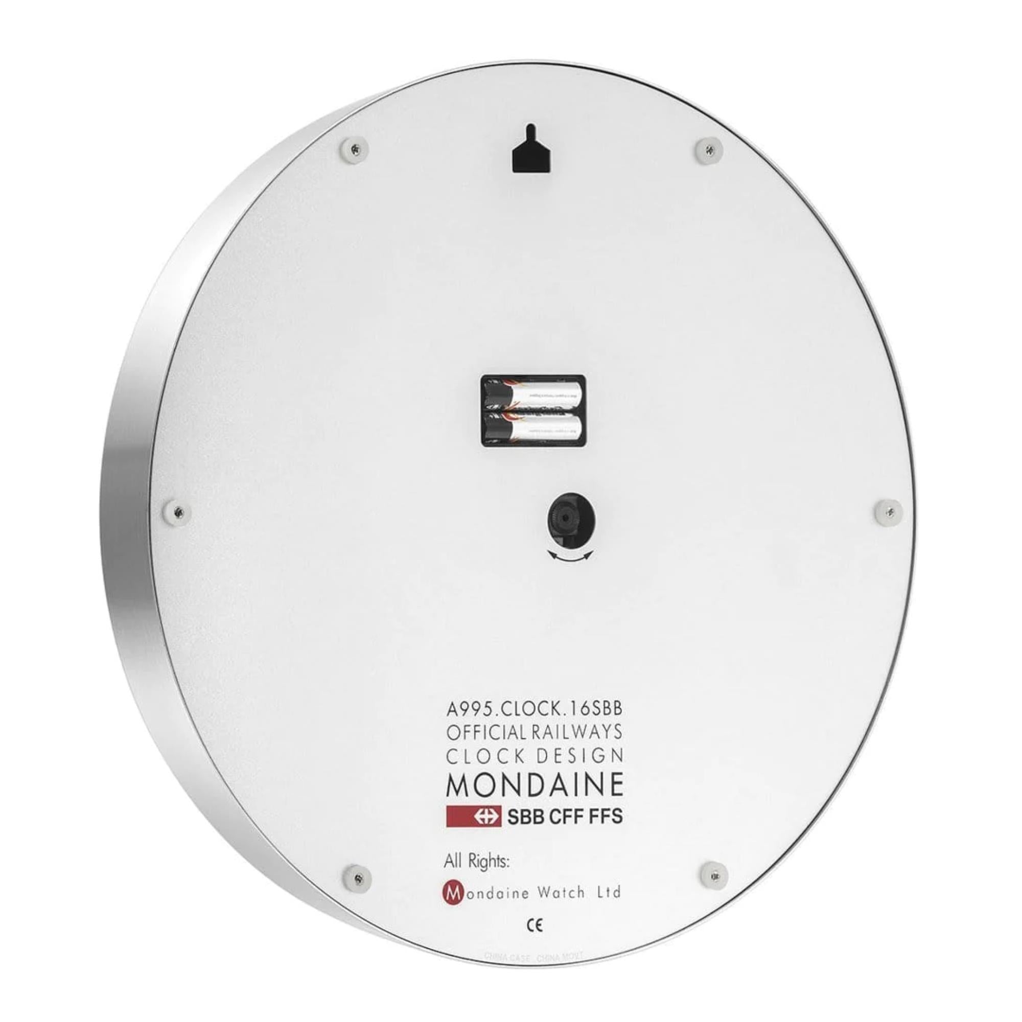 Mondaine Swiss Railways Large Wall Clock A995.CLOCK.16SBB