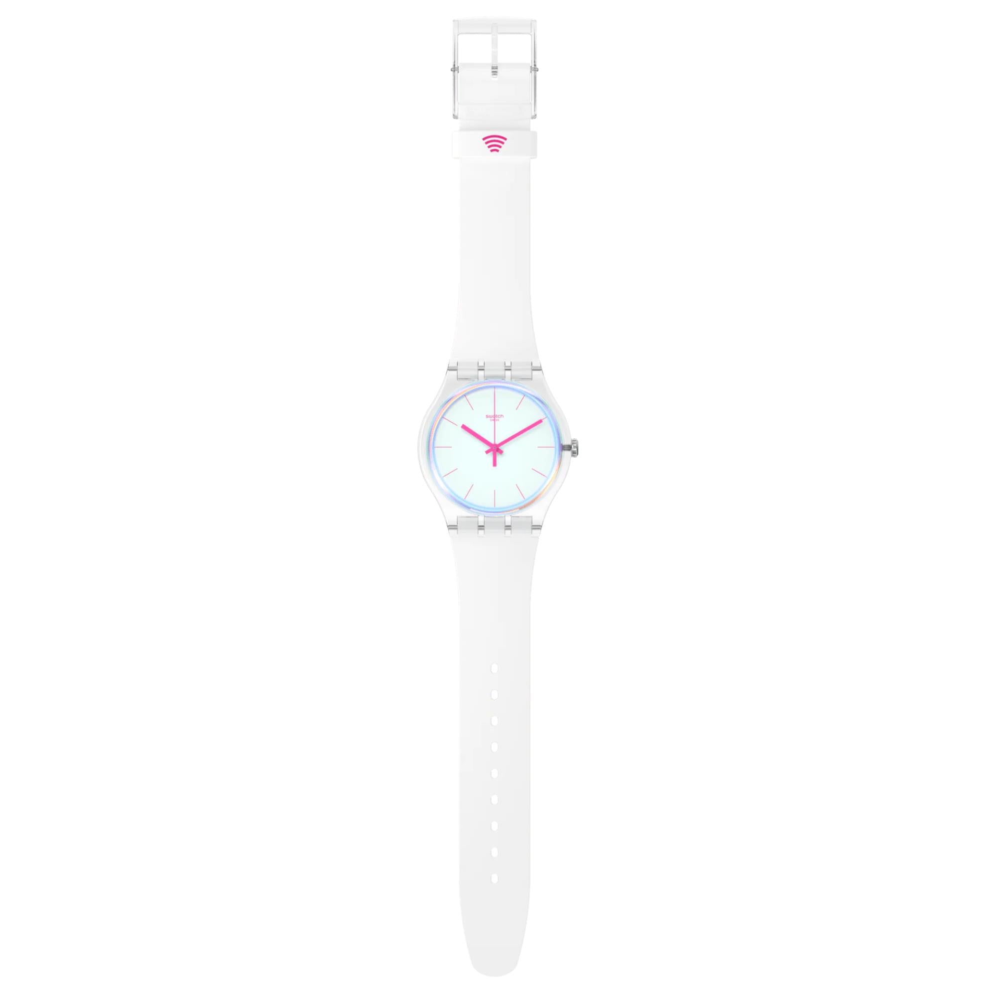 Swatch SwatchPay! Polawhite Pay! Quarz Weißes Zifferblatt Silikon Uhr SO29K116-5300