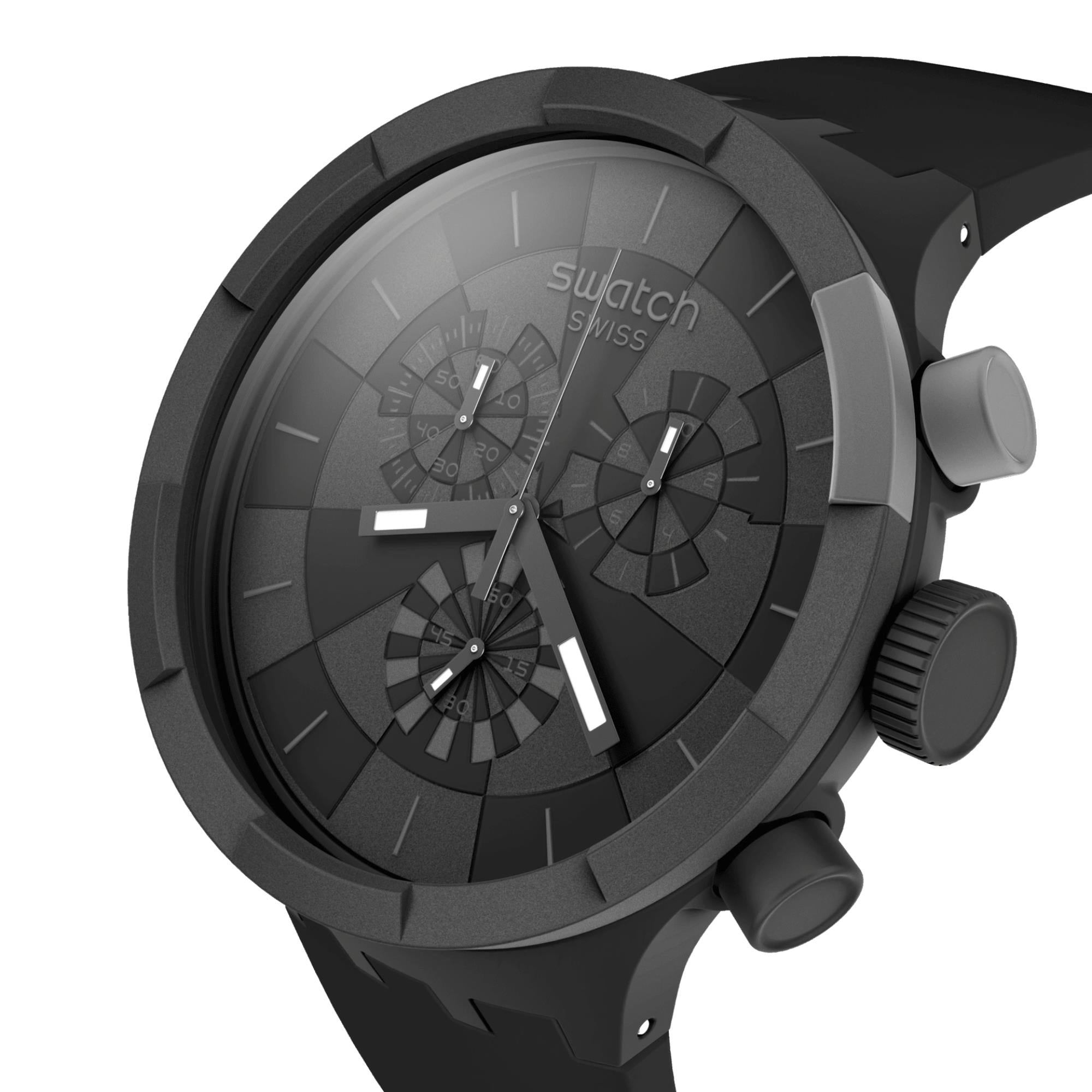 Swatch Swatchpay! Checkpoint Schwarz Pay! Quarz Silikon Uhr SB02B103-5300