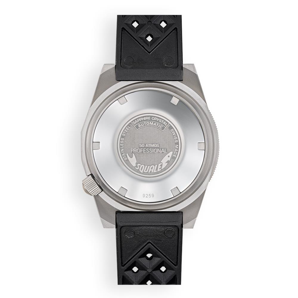 Squale 1521 Militaire Blasted Automatic Black Dial Rubber Strap Men’s Watch 1521MILBL.HT