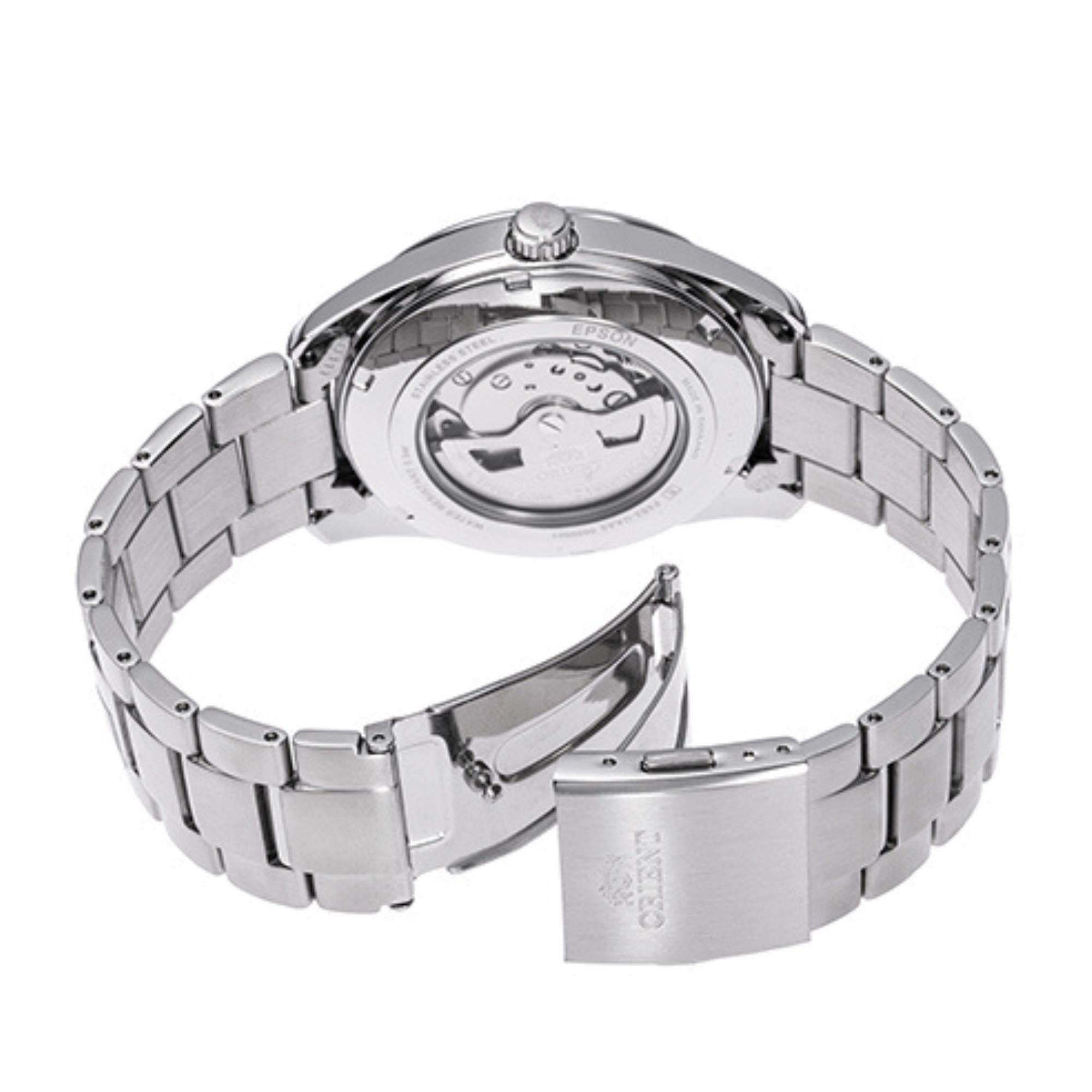 Orient Contemporary 41mm Semi Skeleton Green Dial Steel Mens Automatic Watch RA-AR0008E10B