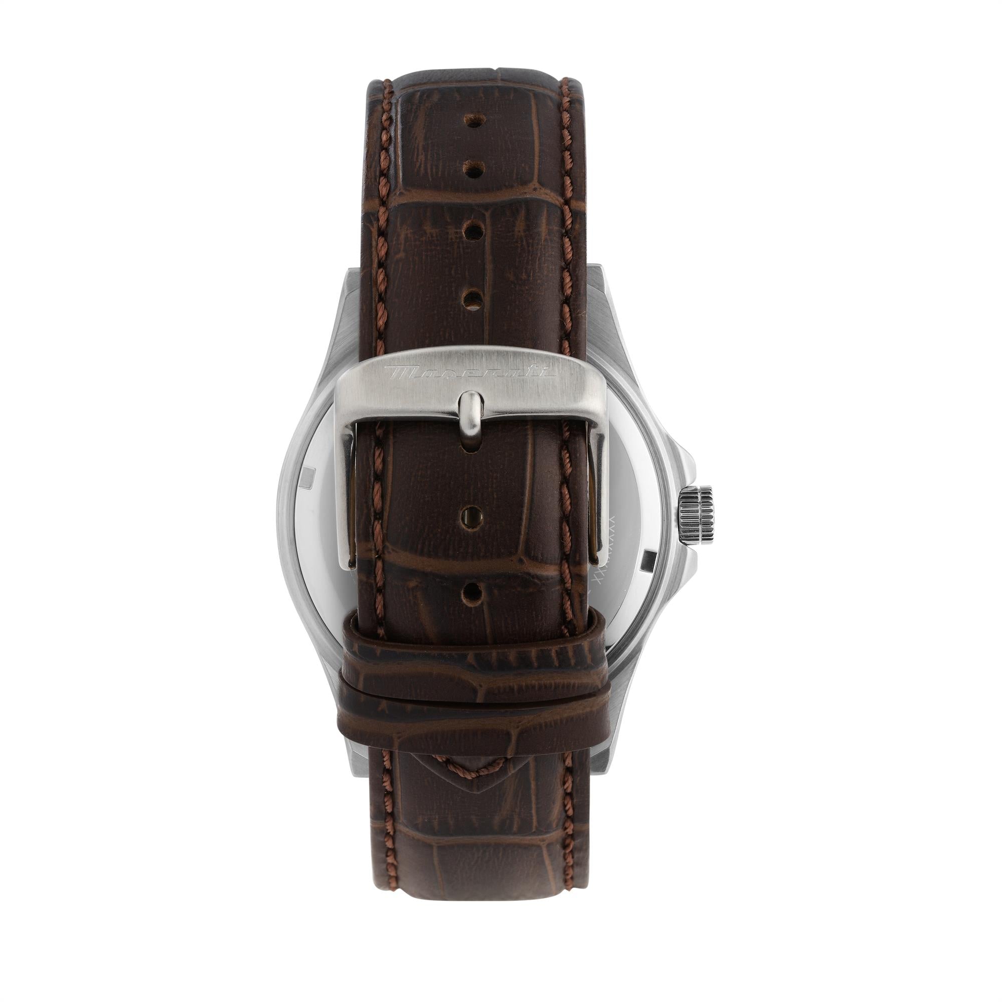 Maserati Competizione Quartz Blue Dial Leather Strap Men’s Watch R8851100004