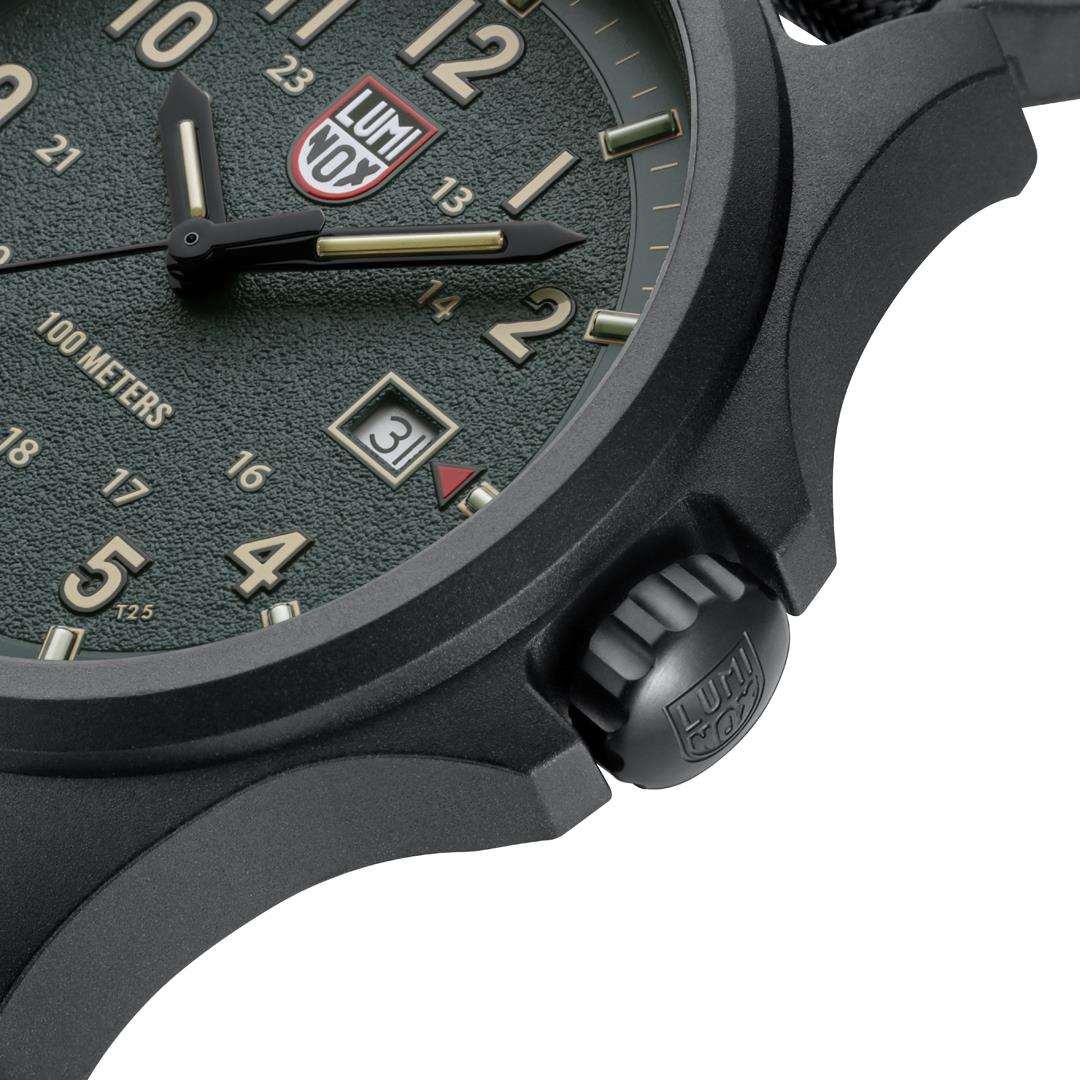 Luminox Atacama Field Quartz 1960 Serie Grünes Zifferblatt Gummiarmband Herren Uhr XL.1977