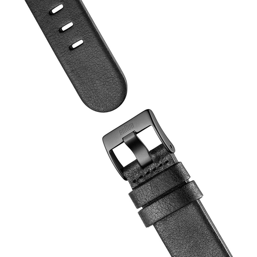 Braun Quarz Schwarzes Zifferblatt Schwarzes Lederarmband Herren Uhr AW10EVOB