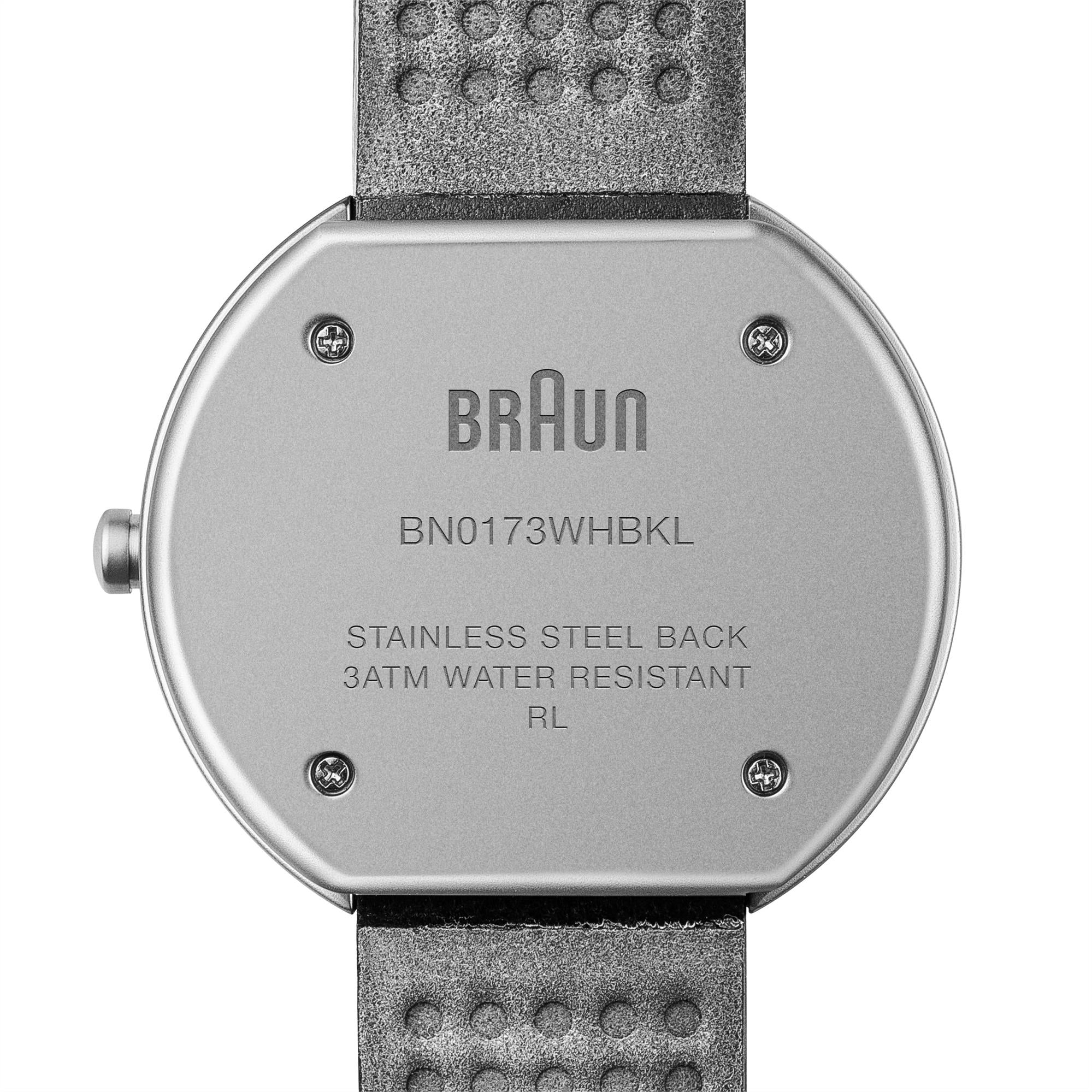 Braun Classic Quarz Weiß Zifferblatt Schwarzes Lederarmband Damen Uhr BN0173WHBKL