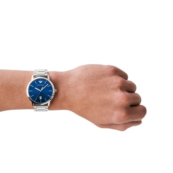Emporio Armani Ruggero 43mm Blue Dial Steel Mens Quartz Watch AR11311