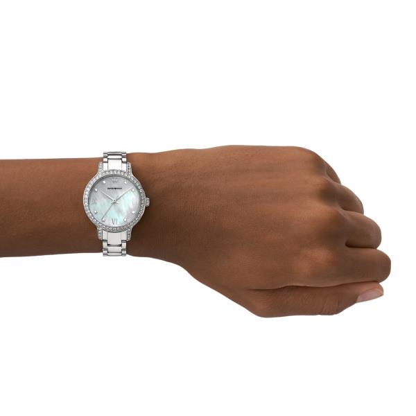 Emporio Armani Cleo 32mm Mother of Pearl Dial Ladies Quartz Watch AR11484