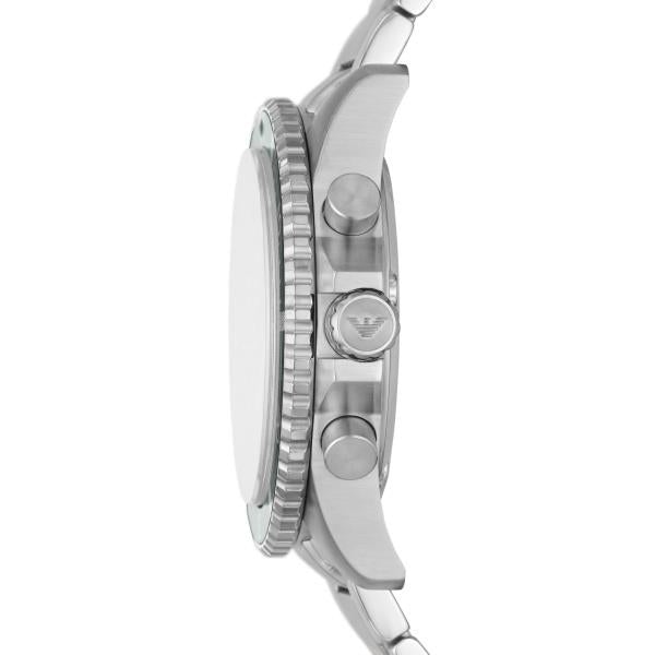 Emporio Armani Diver 43mm Chronograph Grünes Zifferblatt Herren Quarz Uhr AR11500