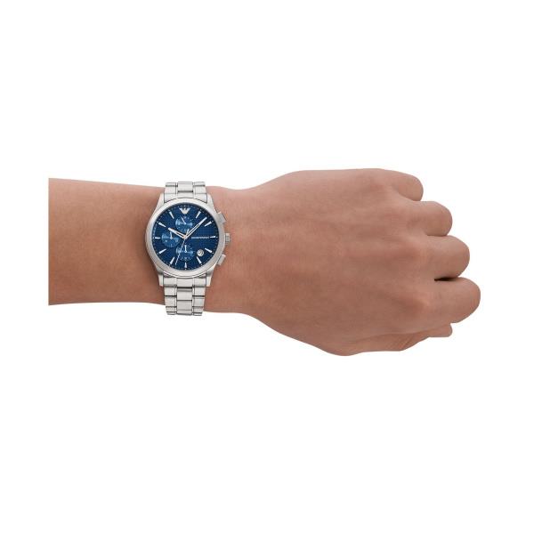 Emporio Armani Paolo 42mm Chronograph Blue Dial Mens Quart Watch AR11528