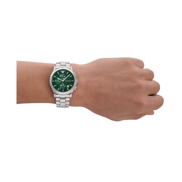 Emporio Armani Paolo 42mm Chronograph Green Dial Mens Quartz Watch AR11529