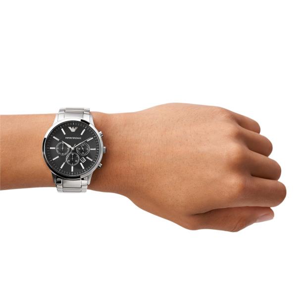 Emporio Armani Renato 46mm Chronograph Black Dial Mens Quartz Watch AR2460