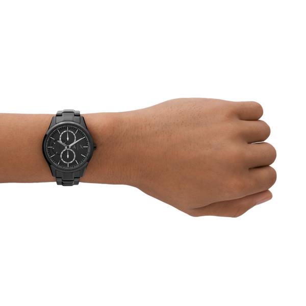 Armani Exchange Dante 42mm Chronograph Black Dial Steel Mens Quartz Watch AX1867