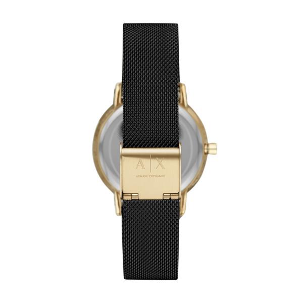Armani Exchange Lola 36mm Black Dial Steel Ladies Quartz Watch AX5548