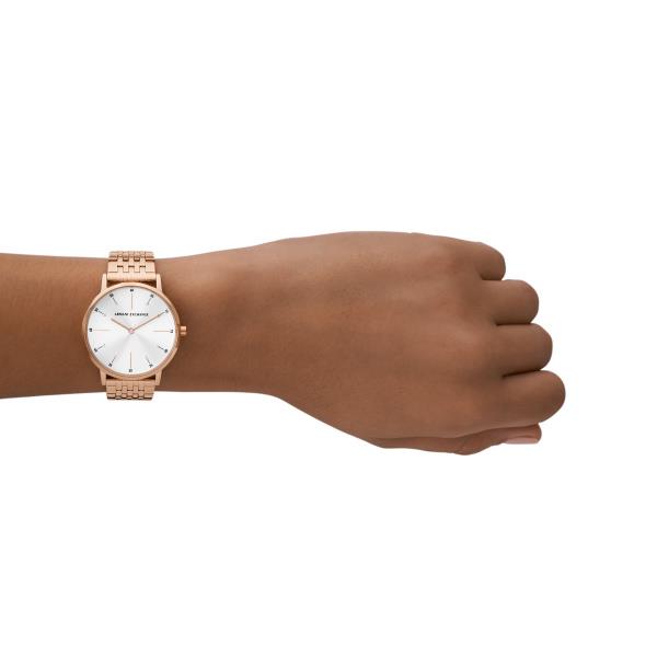 Armani Exchange Lola 36mm White Silver Dial Steel Ladies Quartz Watch AX7145SET