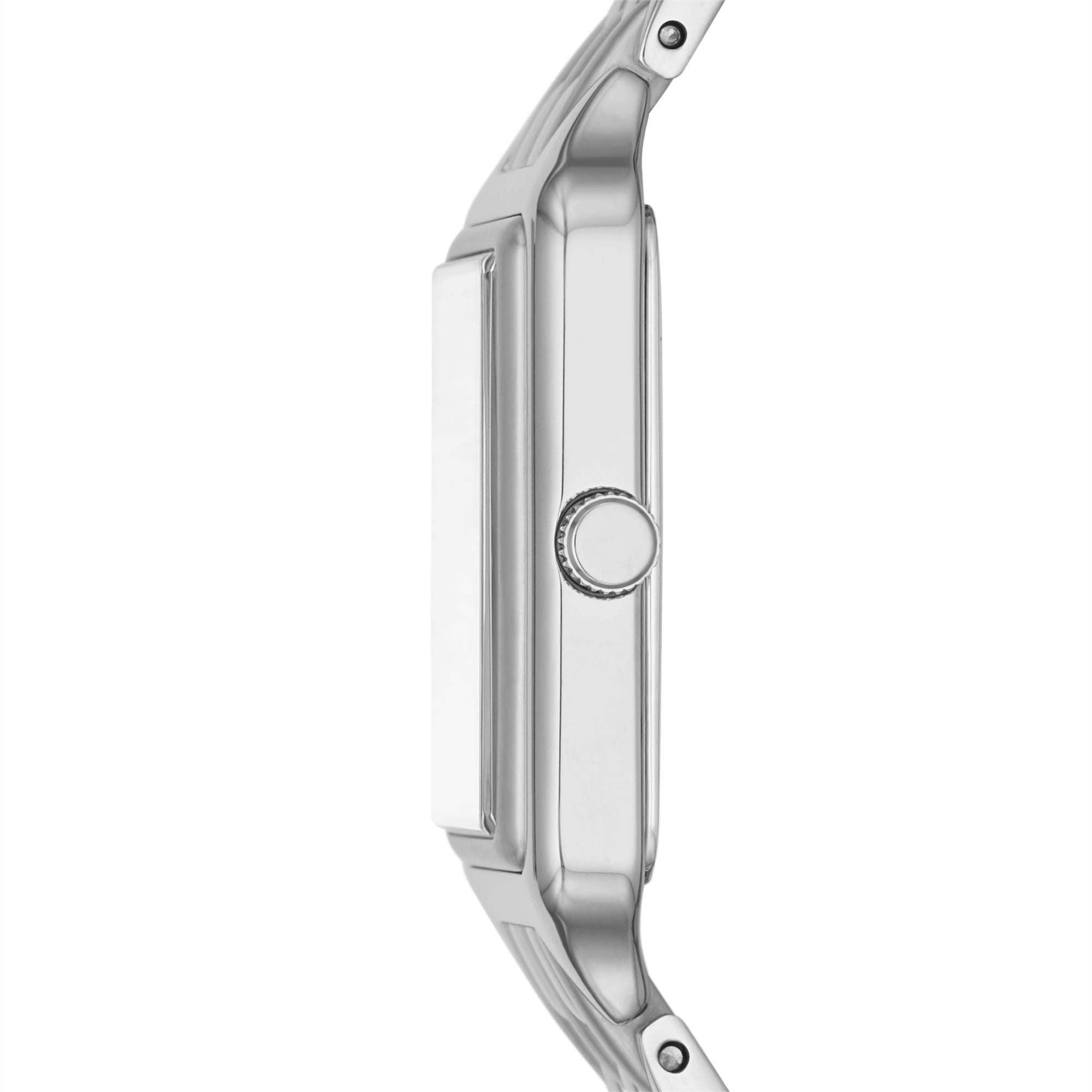 Fossil Raquel 23mm Silbernes Zifferblatt Stahl Damen Quarz Uhr ES5221