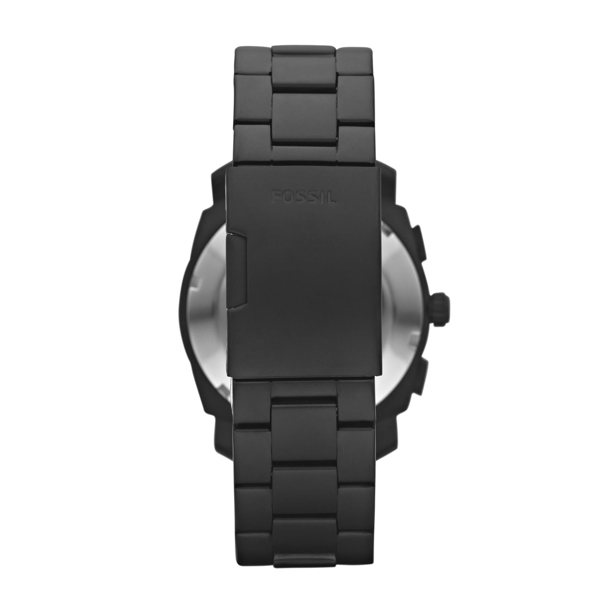 Fossil Machine 42mm Chronograph Black Dial Steel Mens Quartz Watch FS4682