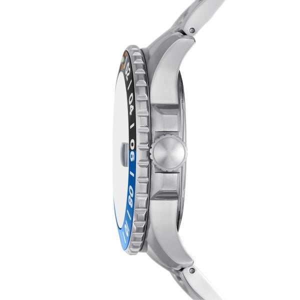 Fossil Blue GMT 46mm Blue Dial Steel Mens Quartz Watch FS5991