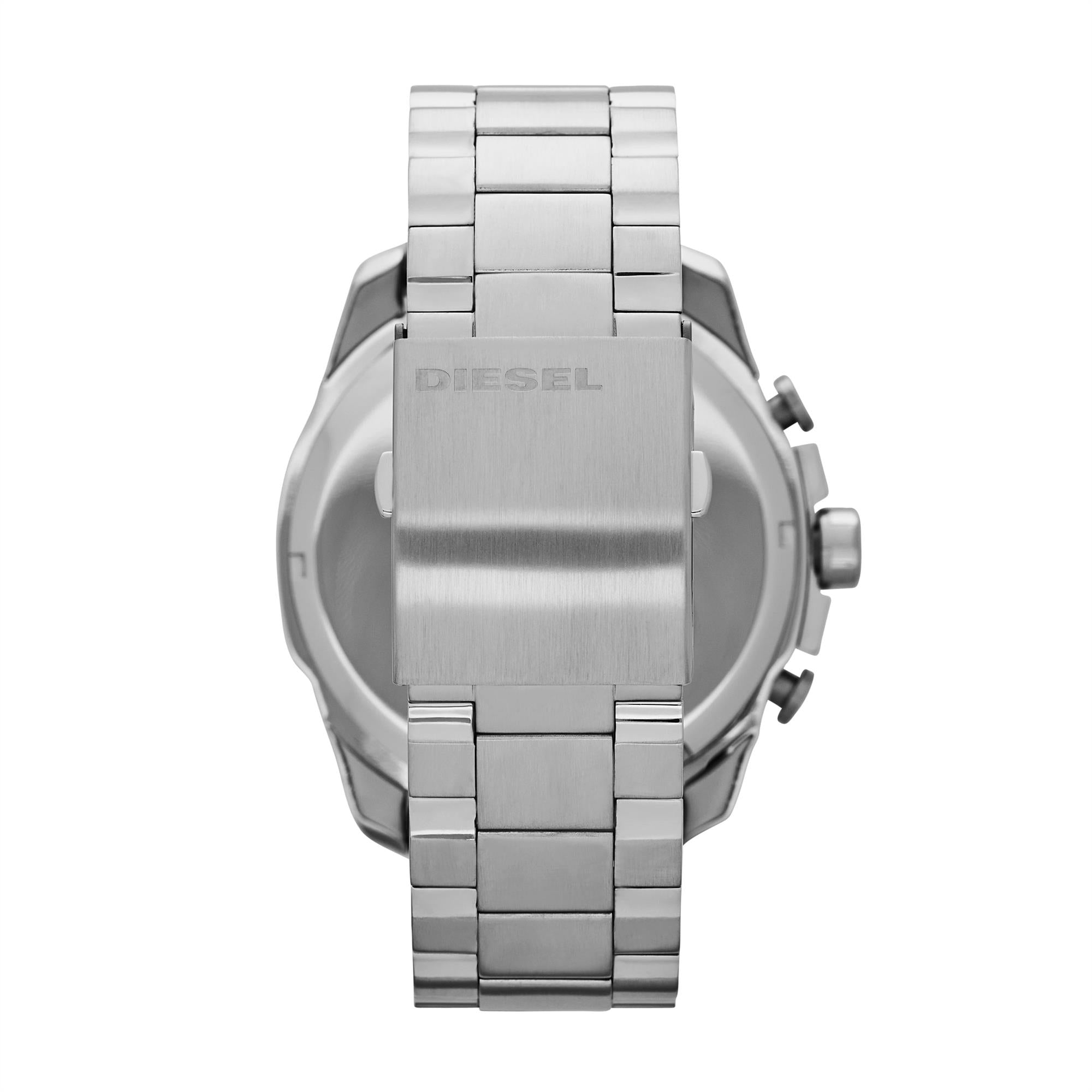 Diesel Mega Chief 51mm Chronograph Black Dial Steel Mens Quartz Watch DZ4308