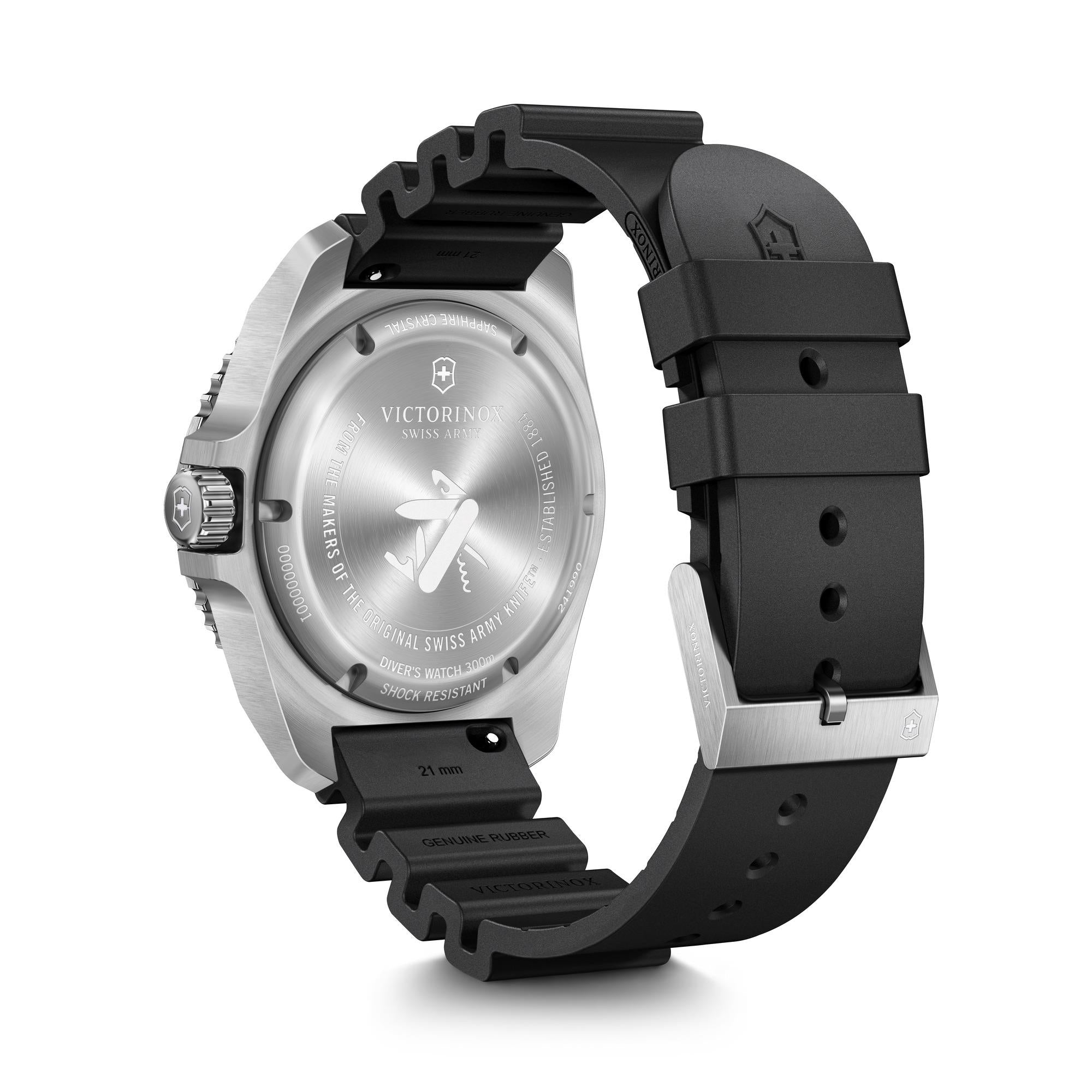 Victorinox Dive Pro 43mm Black Dial Rubber Mens Quartz Watch 241990