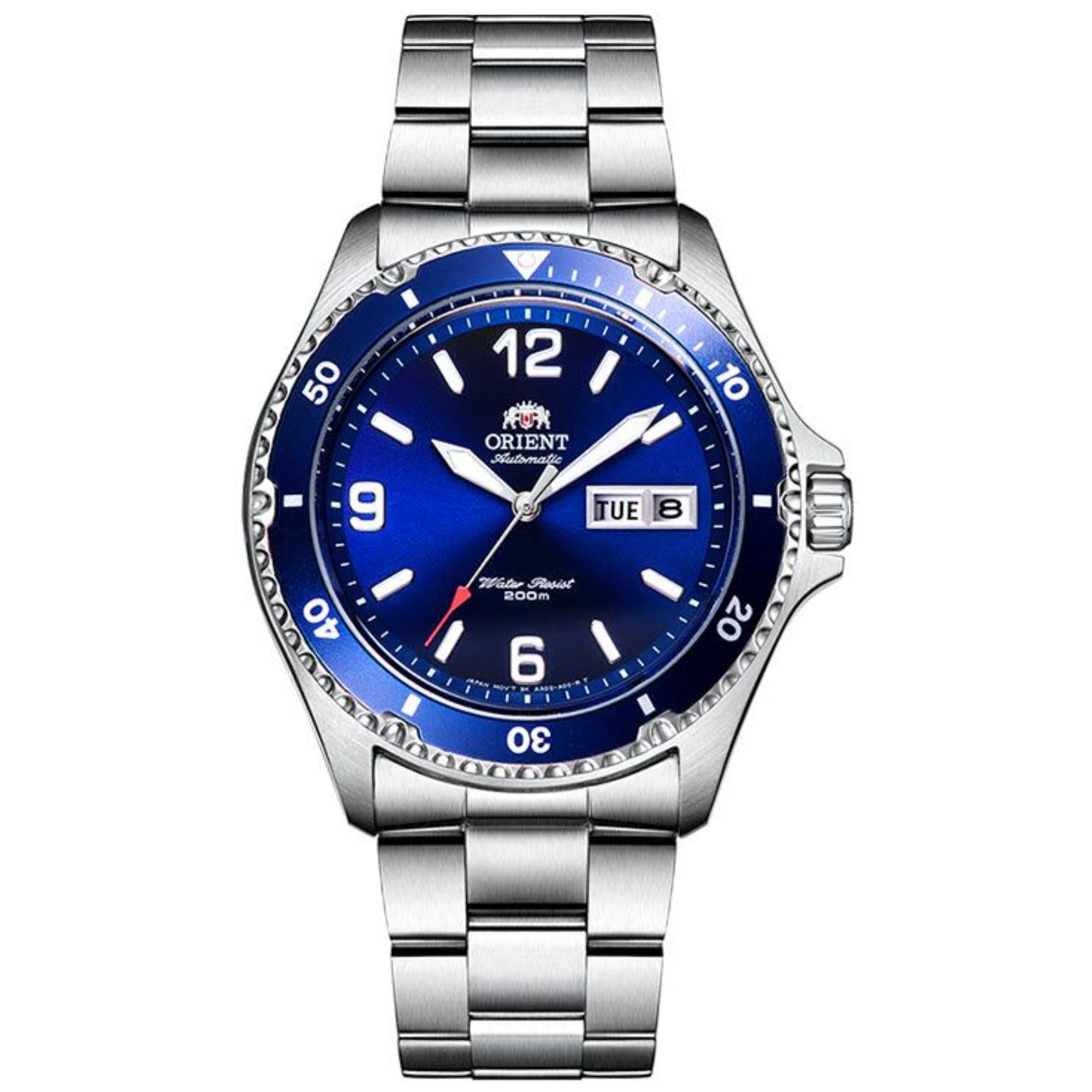 Orient Mako II 41.5mm Blue Dial Steel Mens Automatic Watch FAA02002D9
