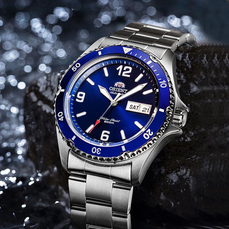 Orient Mako II 41.5mm Blue Dial Steel Mens Automatic Watch FAA02002D9