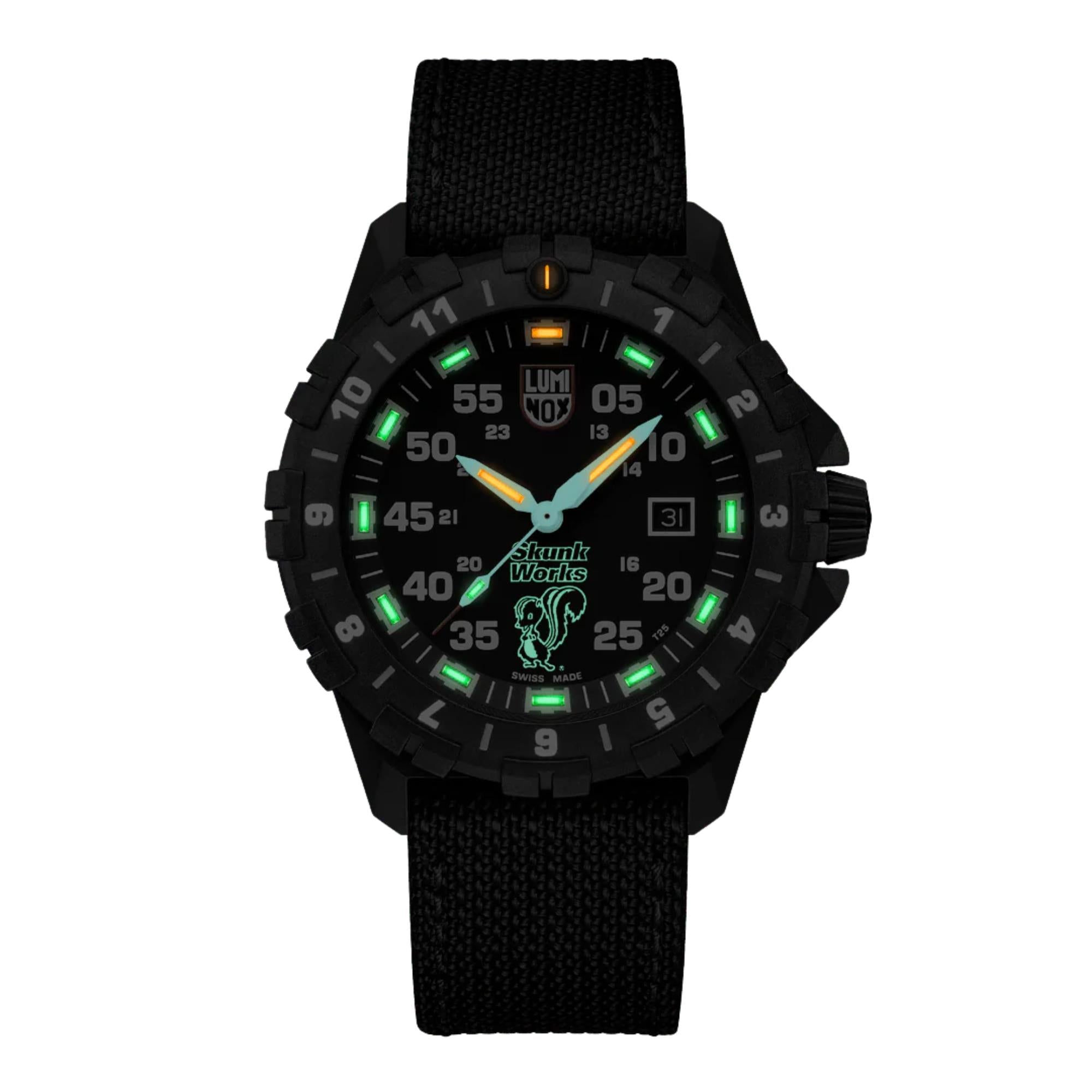 Luminox F-117 Nighthawk 44mm Black Dial Textile Mens Quartz Watch XA.6442.H.SET