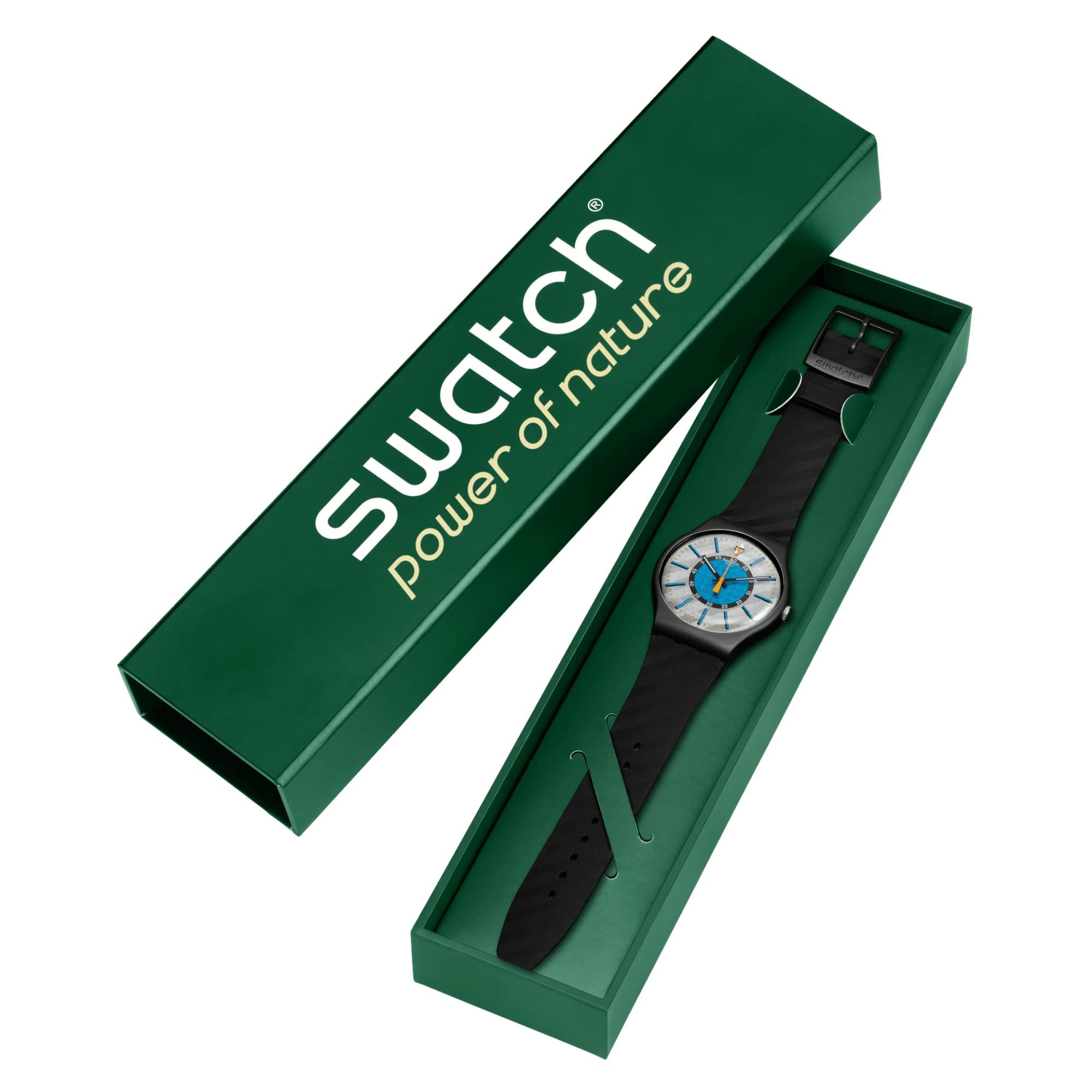 Swatch Good To Gorp Bioceramic Schwarzes Zifferblatt Silikon Uhr SO32B119