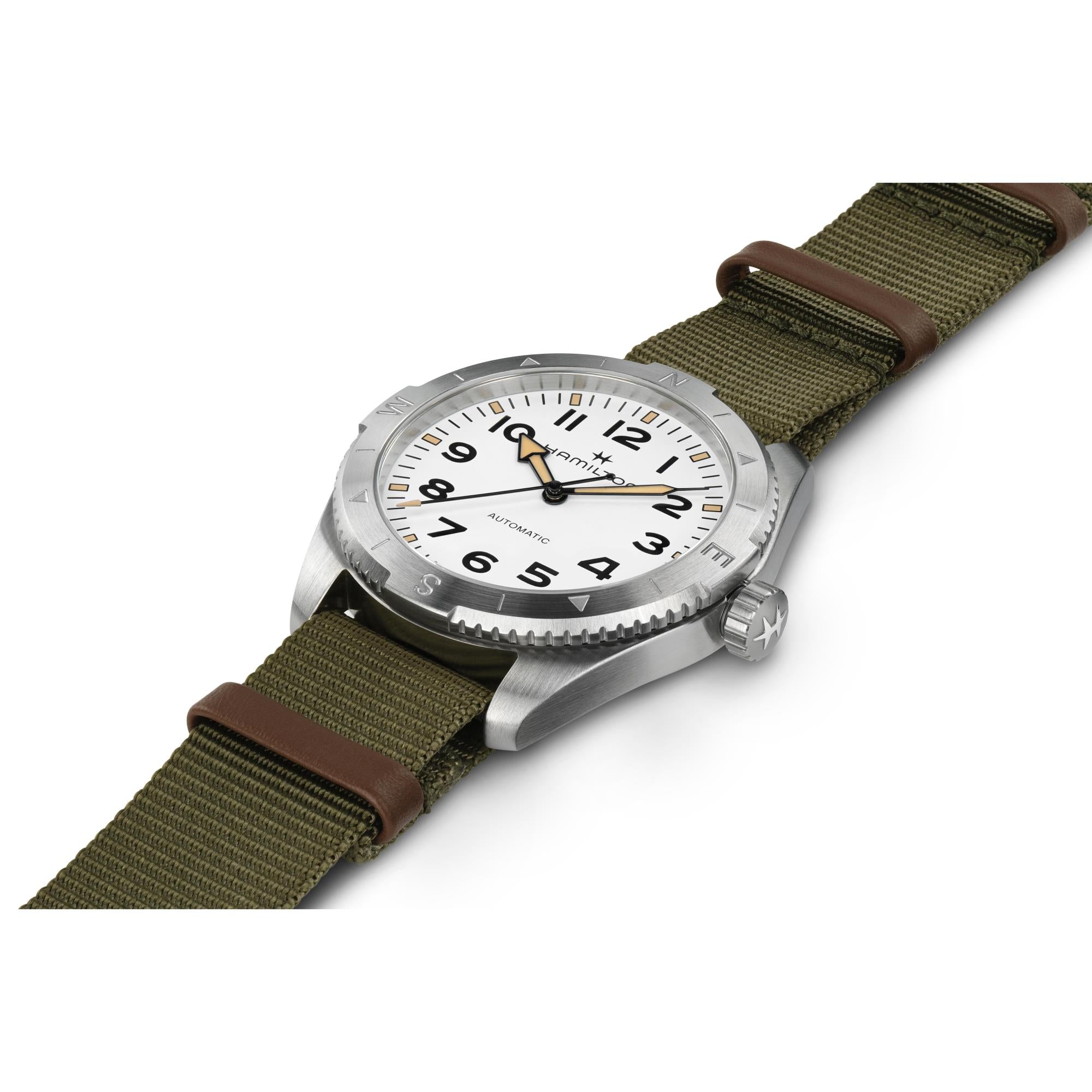 Hamilton Khaki Field 41mm Expedition White Dial NATO Automatic Watch H70315910